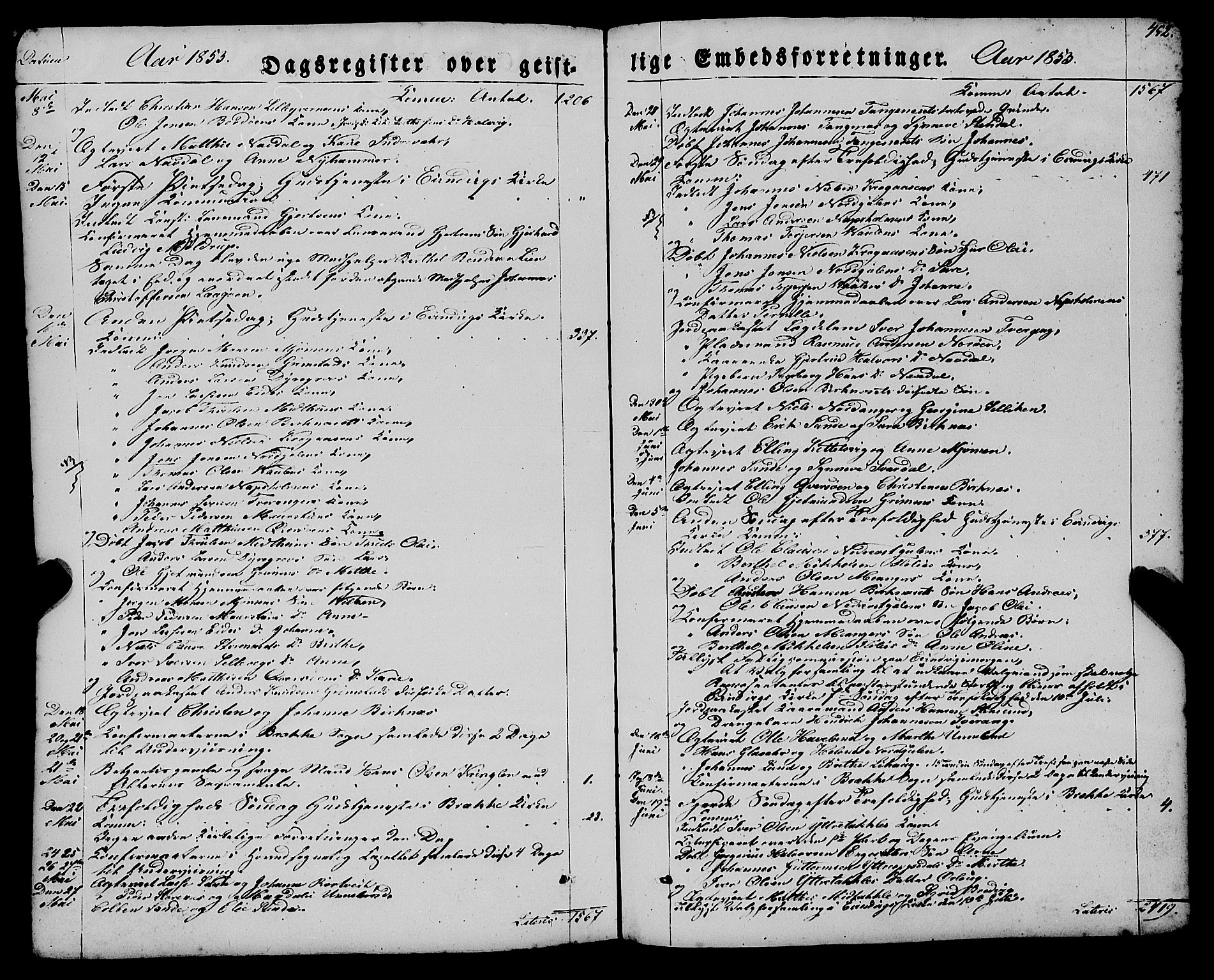 Gulen sokneprestembete, AV/SAB-A-80201/H/Haa/Haaa/L0021: Parish register (official) no. A 21, 1848-1858, p. 452