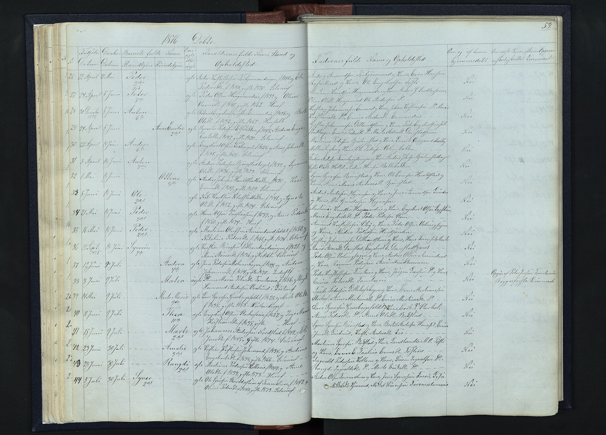Romedal prestekontor, SAH/PREST-004/L/L0010: Parish register (copy) no. 10, 1860-1895, p. 59