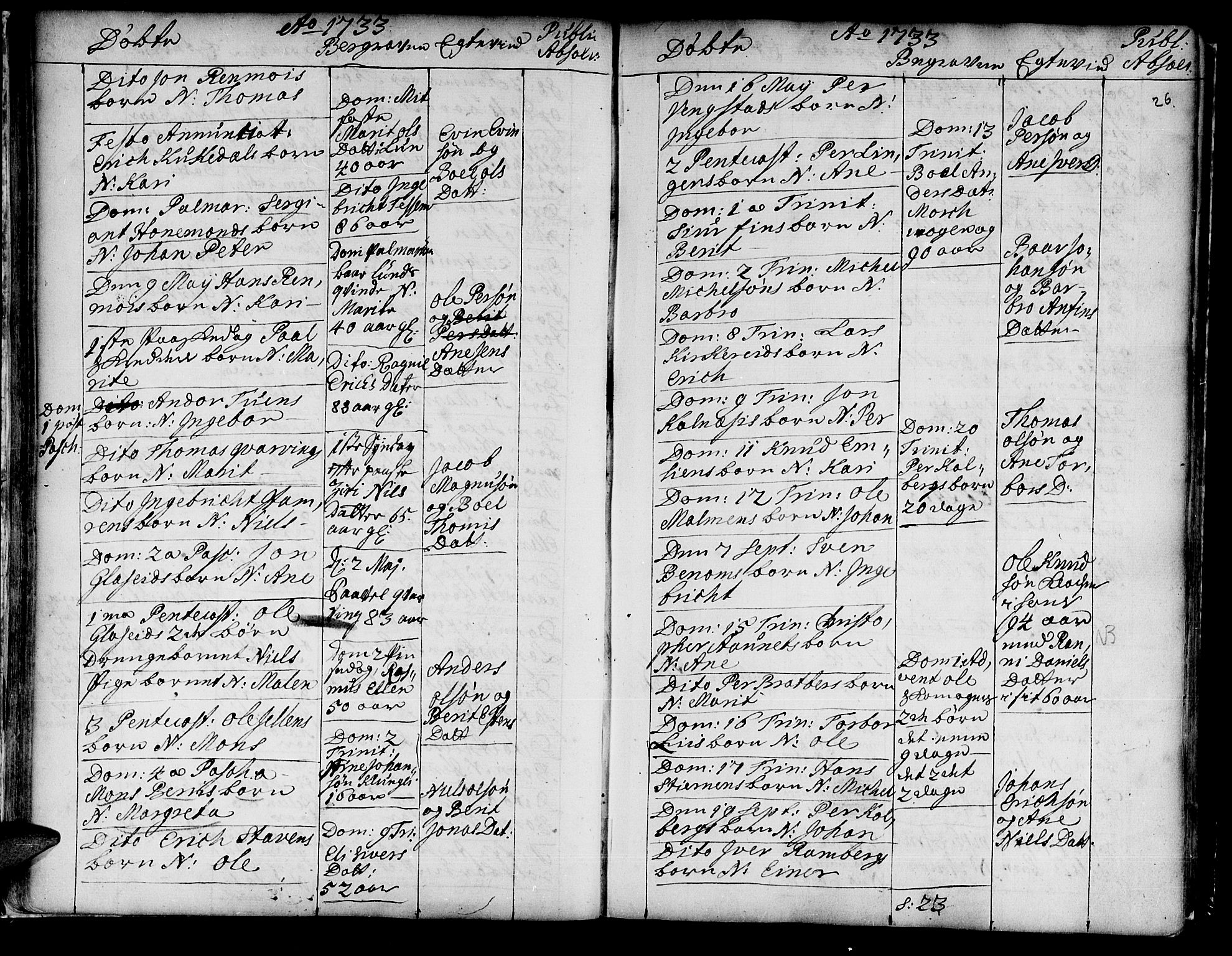 Ministerialprotokoller, klokkerbøker og fødselsregistre - Nord-Trøndelag, SAT/A-1458/741/L0385: Parish register (official) no. 741A01, 1722-1815, p. 26