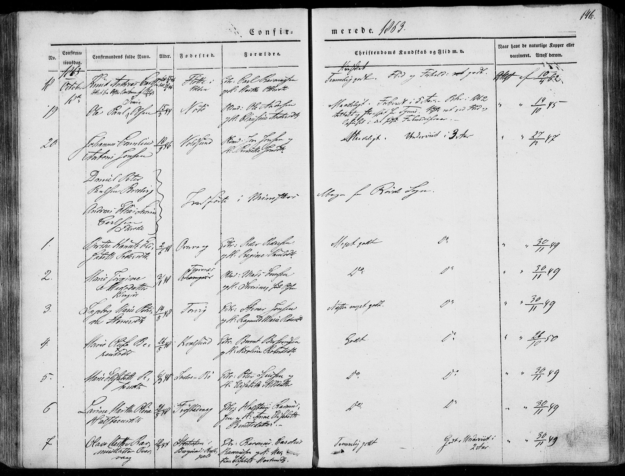 Ministerialprotokoller, klokkerbøker og fødselsregistre - Møre og Romsdal, AV/SAT-A-1454/507/L0070: Parish register (official) no. 507A05, 1842-1873, p. 146