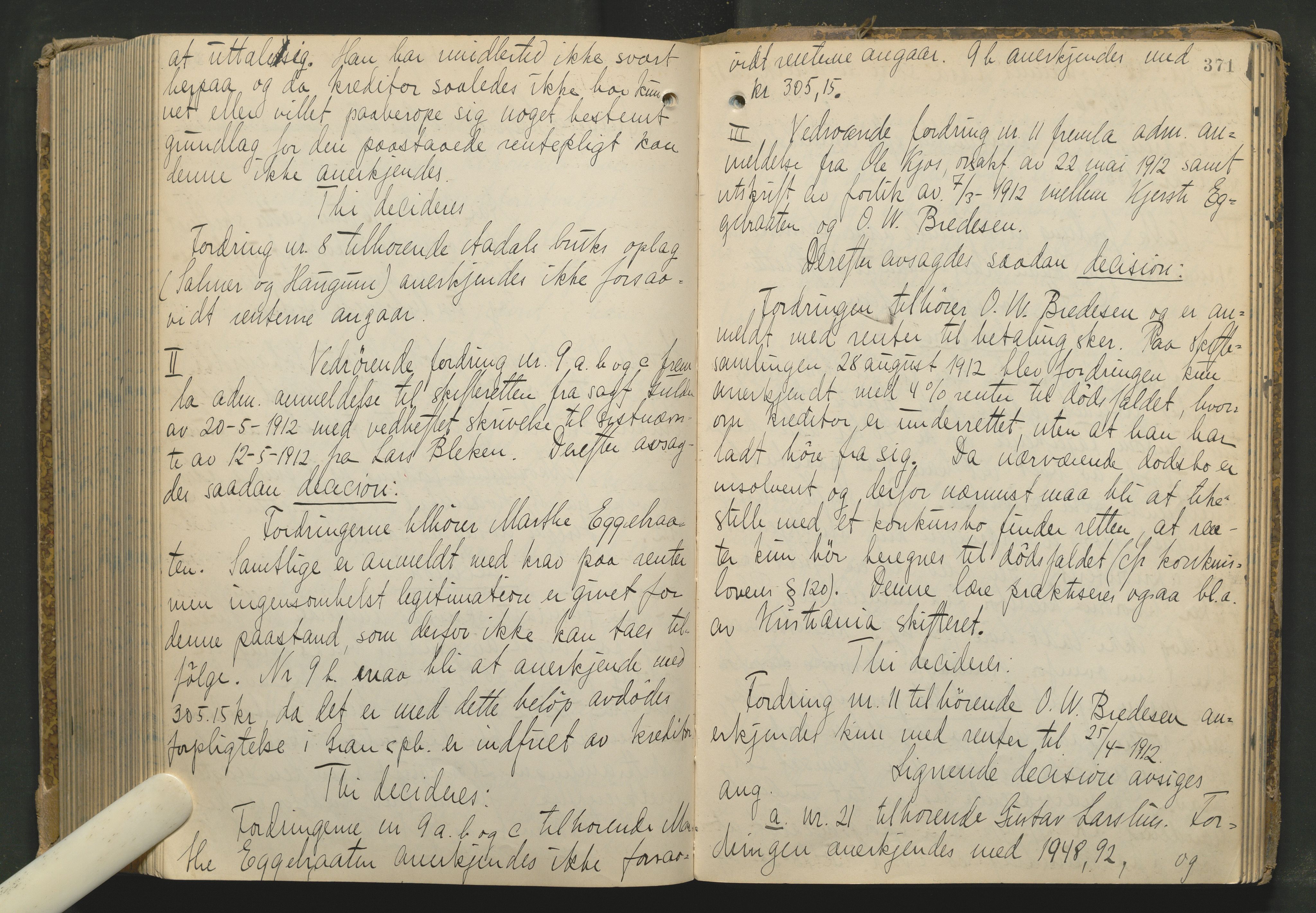 Hadeland og Land tingrett, AV/SAH-TING-010/J/Jc/L0005: Skifteforhandlingsprotokoll, 1893-1916, p. 370b-371a