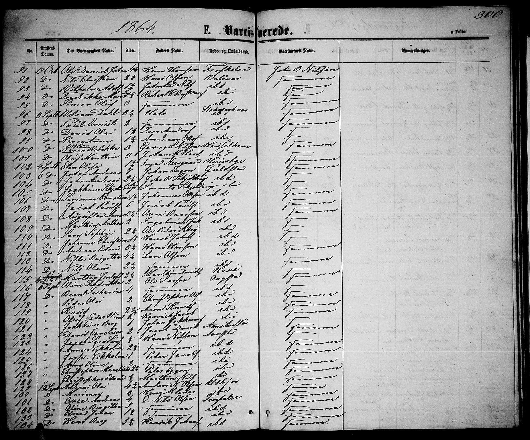 Ministerialprotokoller, klokkerbøker og fødselsregistre - Nordland, AV/SAT-A-1459/888/L1266: Parish register (copy) no. 888C04, 1864-1877, p. 300