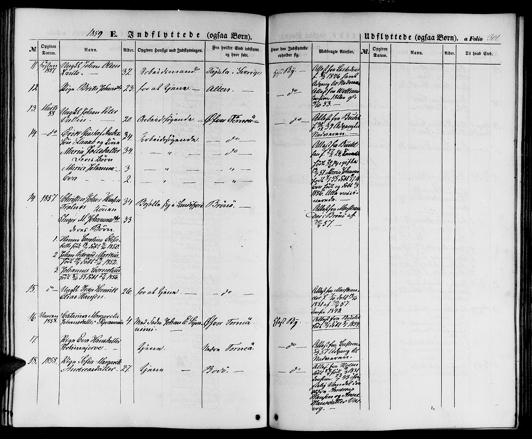 Hammerfest sokneprestkontor, AV/SATØ-S-1347/H/Hb/L0002.klokk: Parish register (copy) no. 2, 1851-1861, p. 301