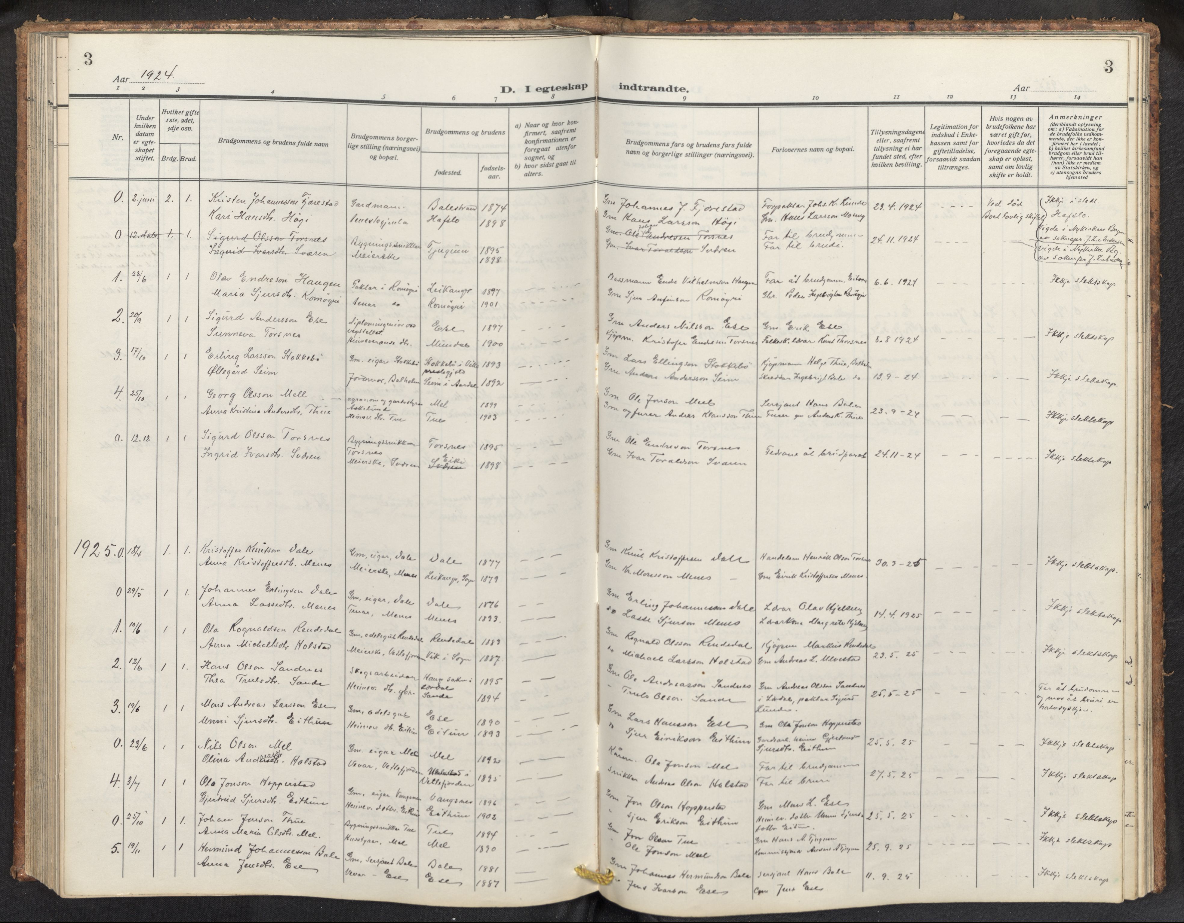 Balestrand sokneprestembete, AV/SAB-A-79601/H/Hab/Haba/L0003: Parish register (copy) no. A 3, 1920-1956, p. 3