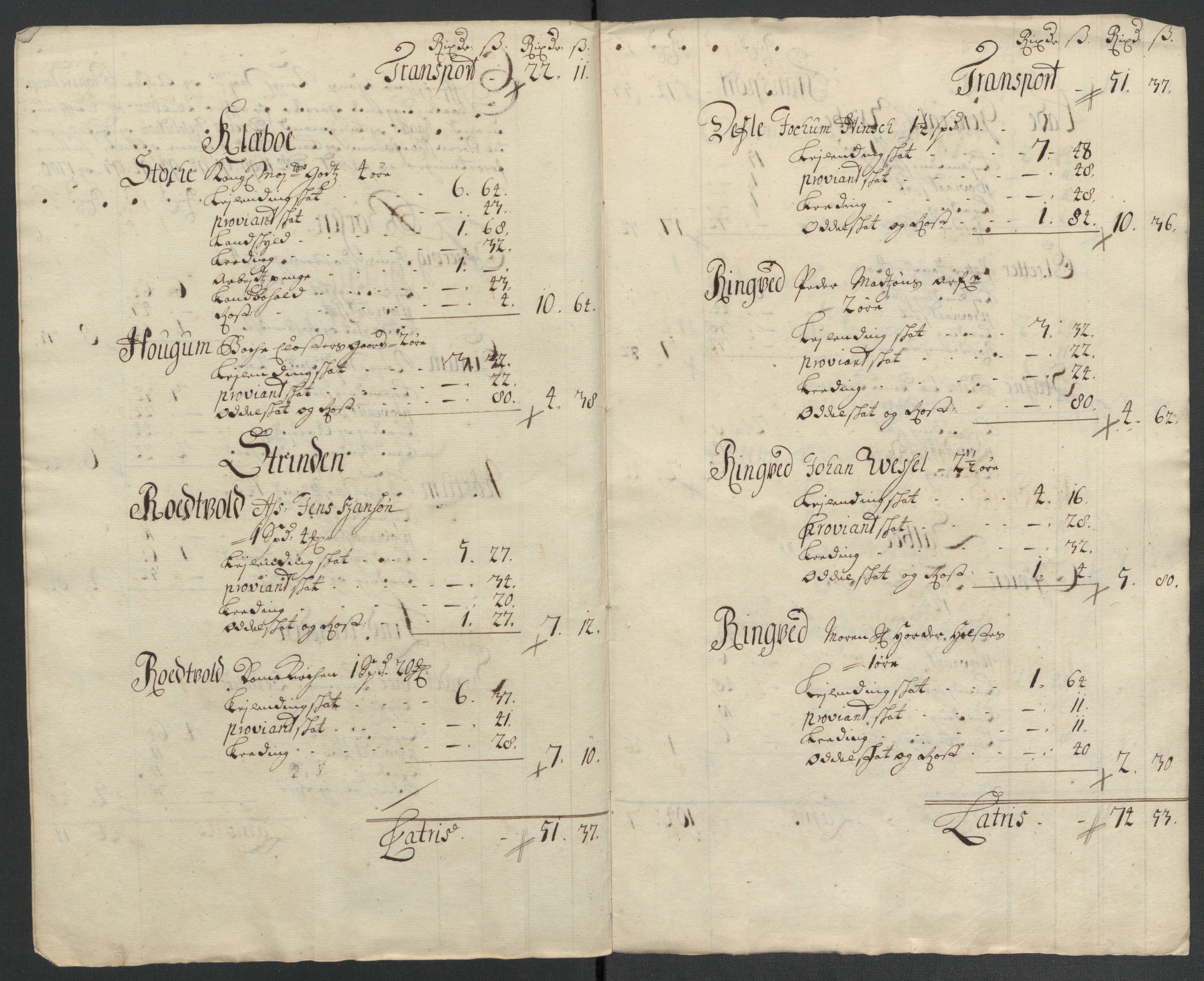 Rentekammeret inntil 1814, Reviderte regnskaper, Fogderegnskap, AV/RA-EA-4092/R61/L4109: Fogderegnskap Strinda og Selbu, 1704-1706, p. 656