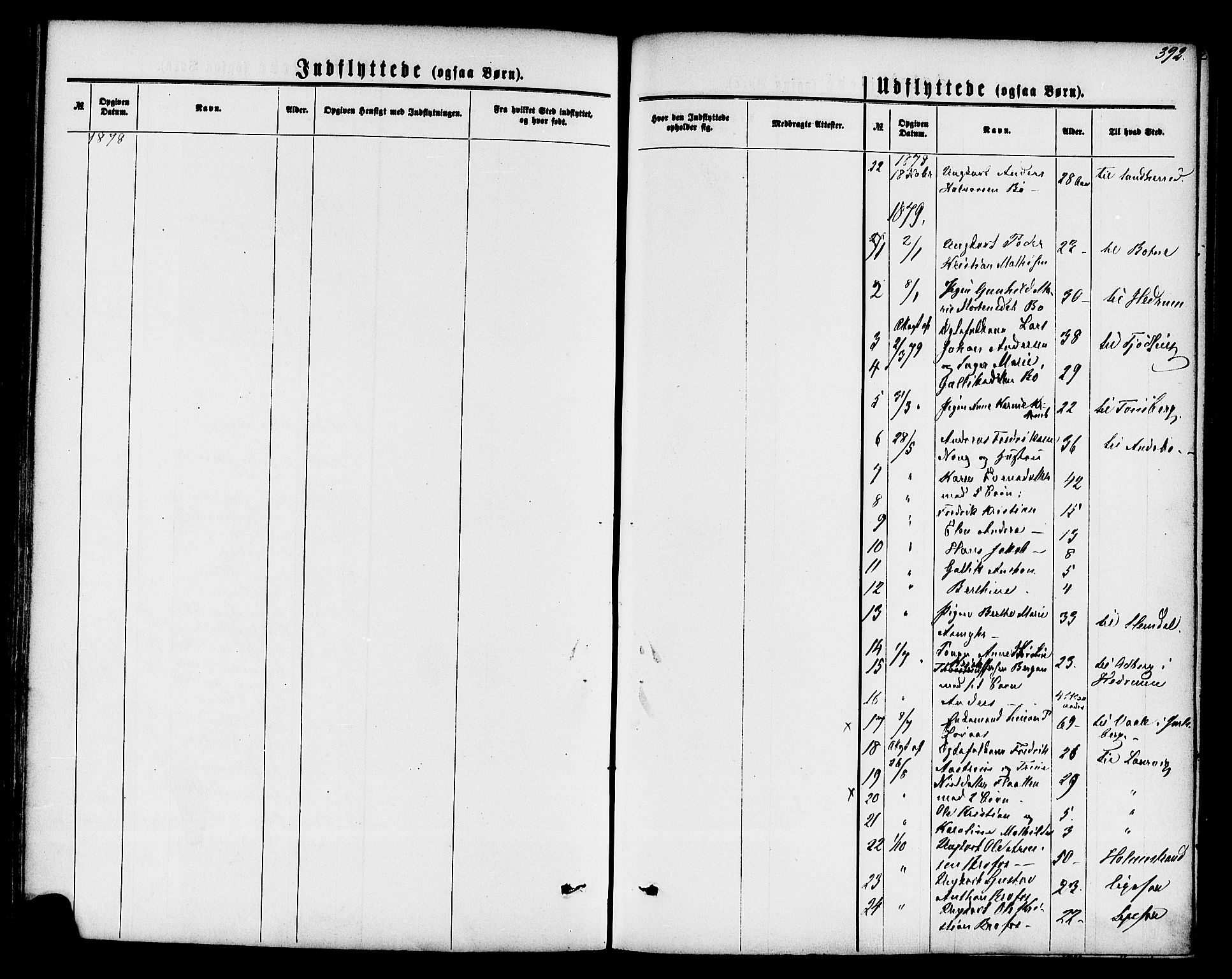 Lardal kirkebøker, SAKO/A-350/F/Fa/L0007: Parish register (official) no. I 7, 1861-1880, p. 392