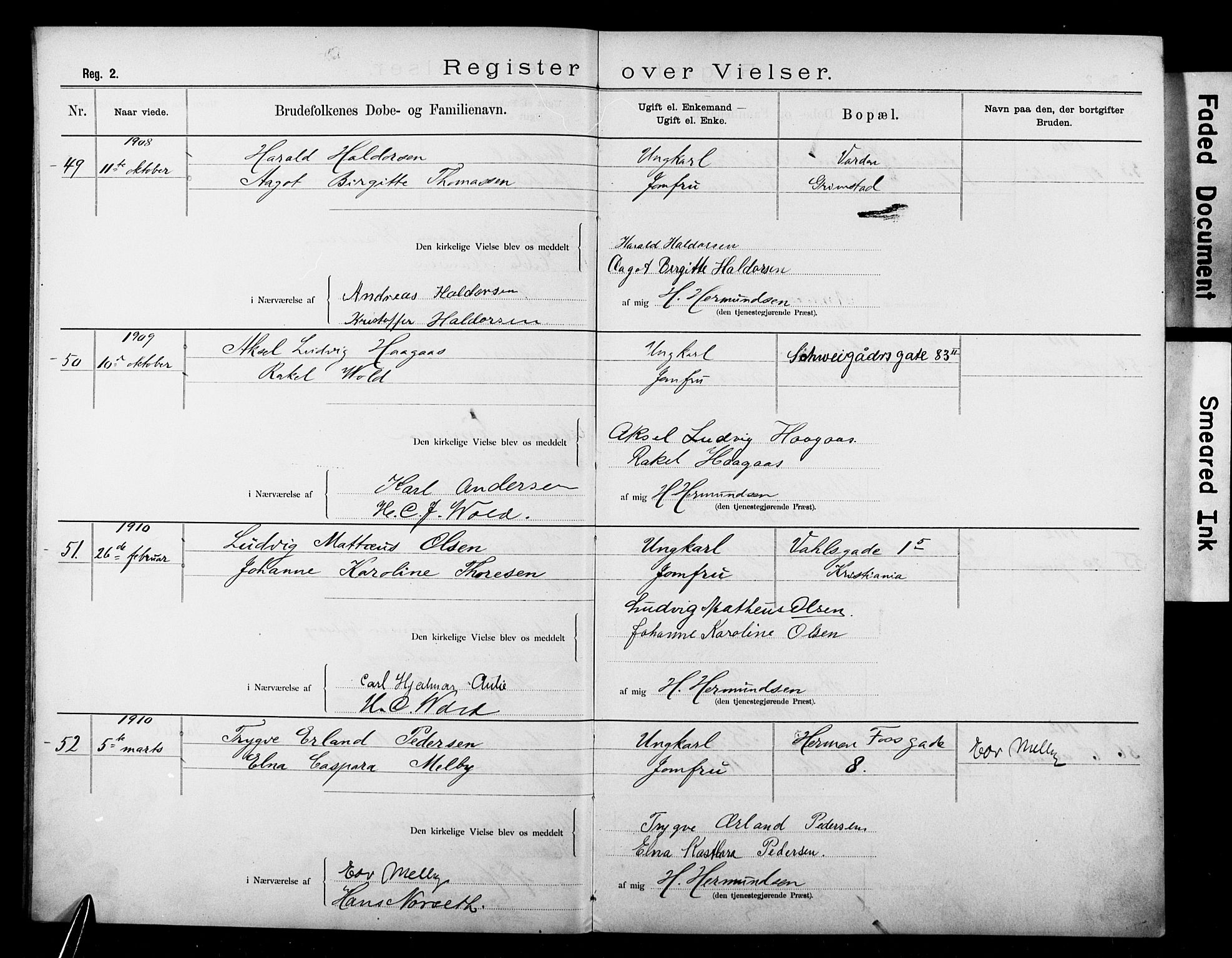 Den katolsk apostoliske menighet i Oslo , AV/SAO-PAO-0214/F/Fb/L0003: Dissenter register no. 3, 1905-1932