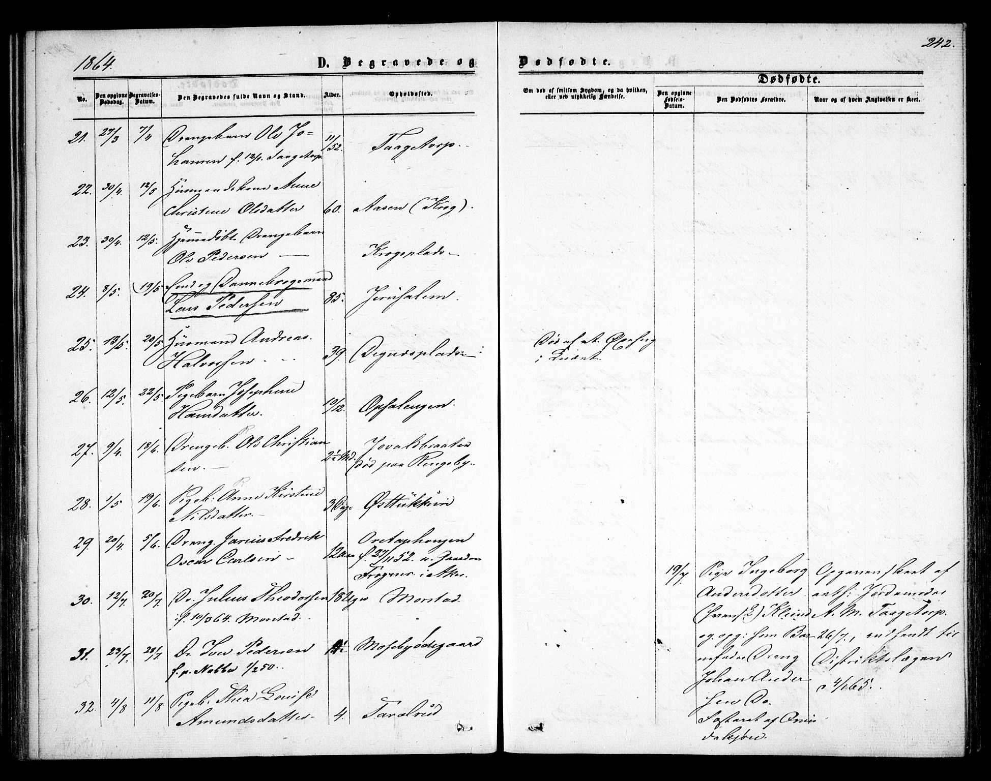 Rødenes prestekontor Kirkebøker, AV/SAO-A-2005/F/Fa/L0007: Parish register (official) no. I 7, 1860-1869, p. 242