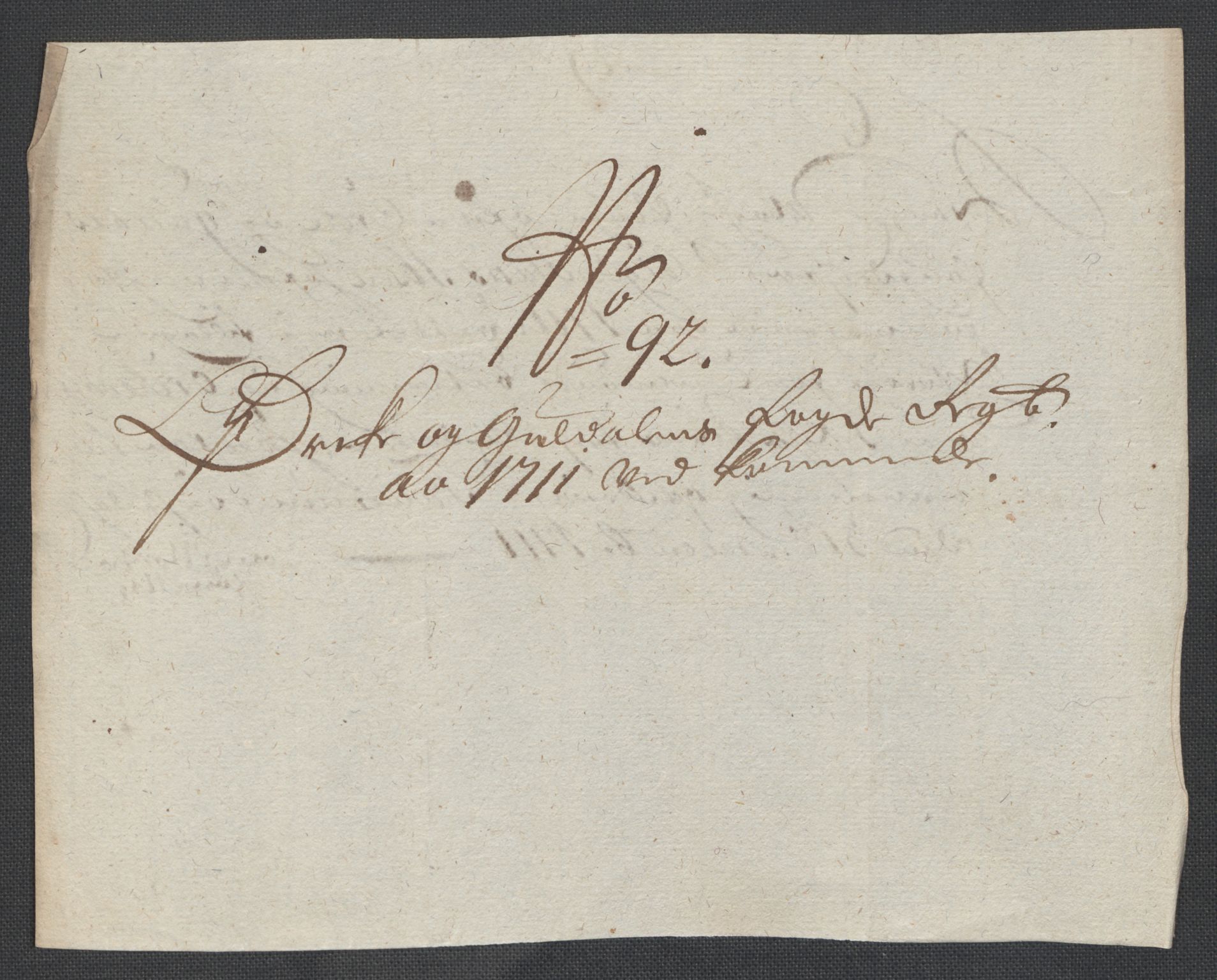 Rentekammeret inntil 1814, Reviderte regnskaper, Fogderegnskap, AV/RA-EA-4092/R60/L3962: Fogderegnskap Orkdal og Gauldal, 1711, p. 250