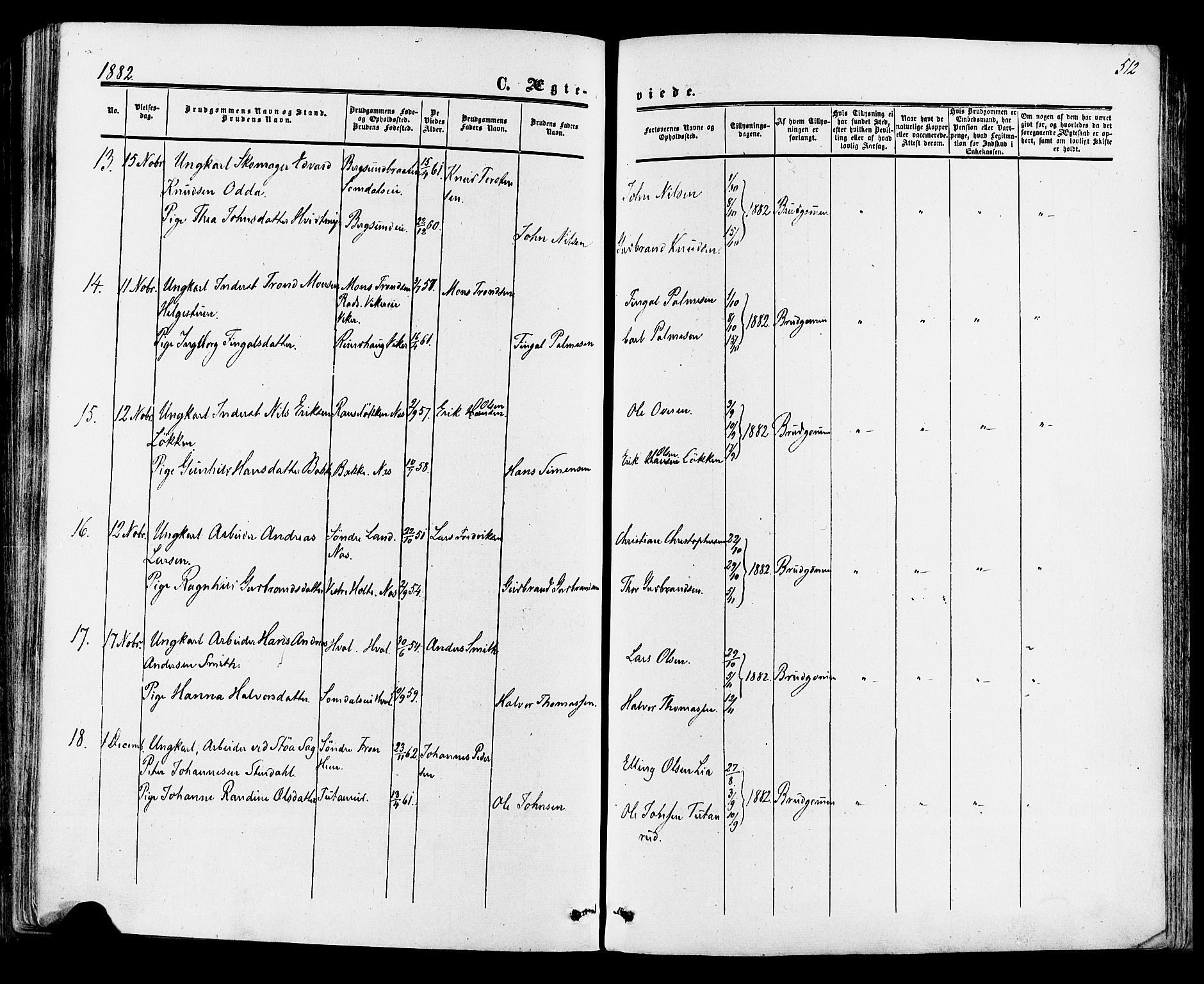 Ådal kirkebøker, SAKO/A-248/F/Fa/L0001: Parish register (official) no. I 1, 1857-1883, p. 512