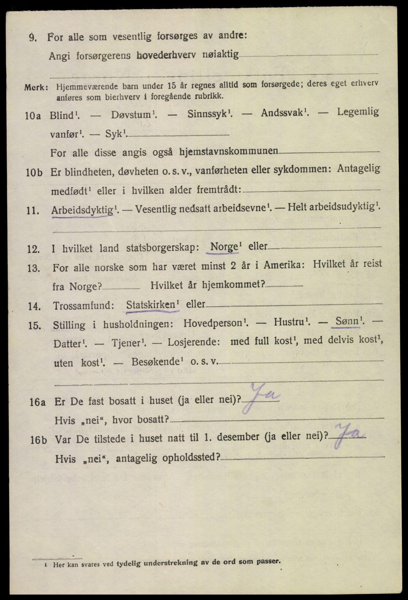 SAK, 1920 census for Stokken, 1920, p. 1973