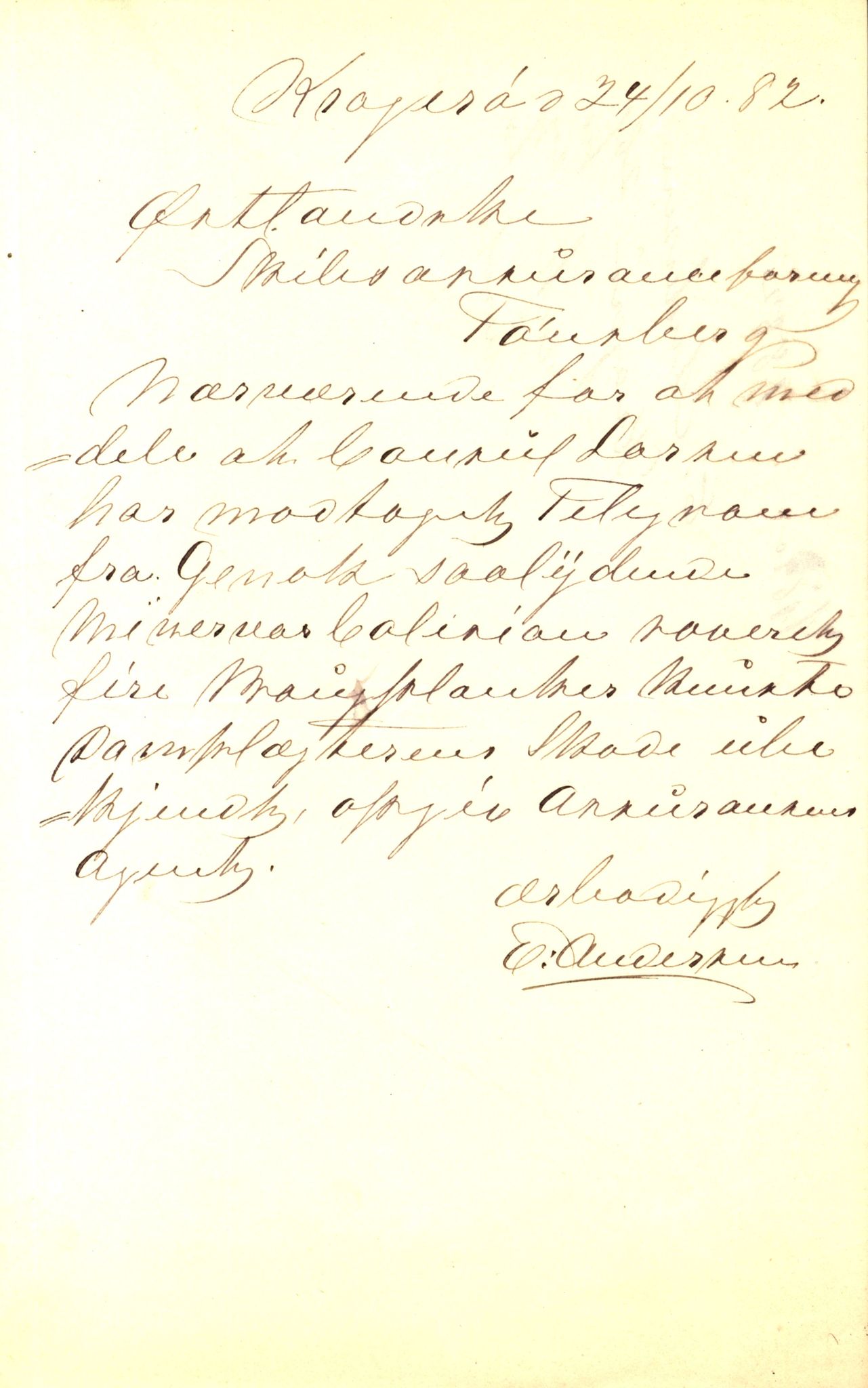 Pa 63 - Østlandske skibsassuranceforening, VEMU/A-1079/G/Ga/L0015/0004: Havaridokumenter / Minerva, Kong Carl, John Bertram, Eliezer, 1882, p. 2