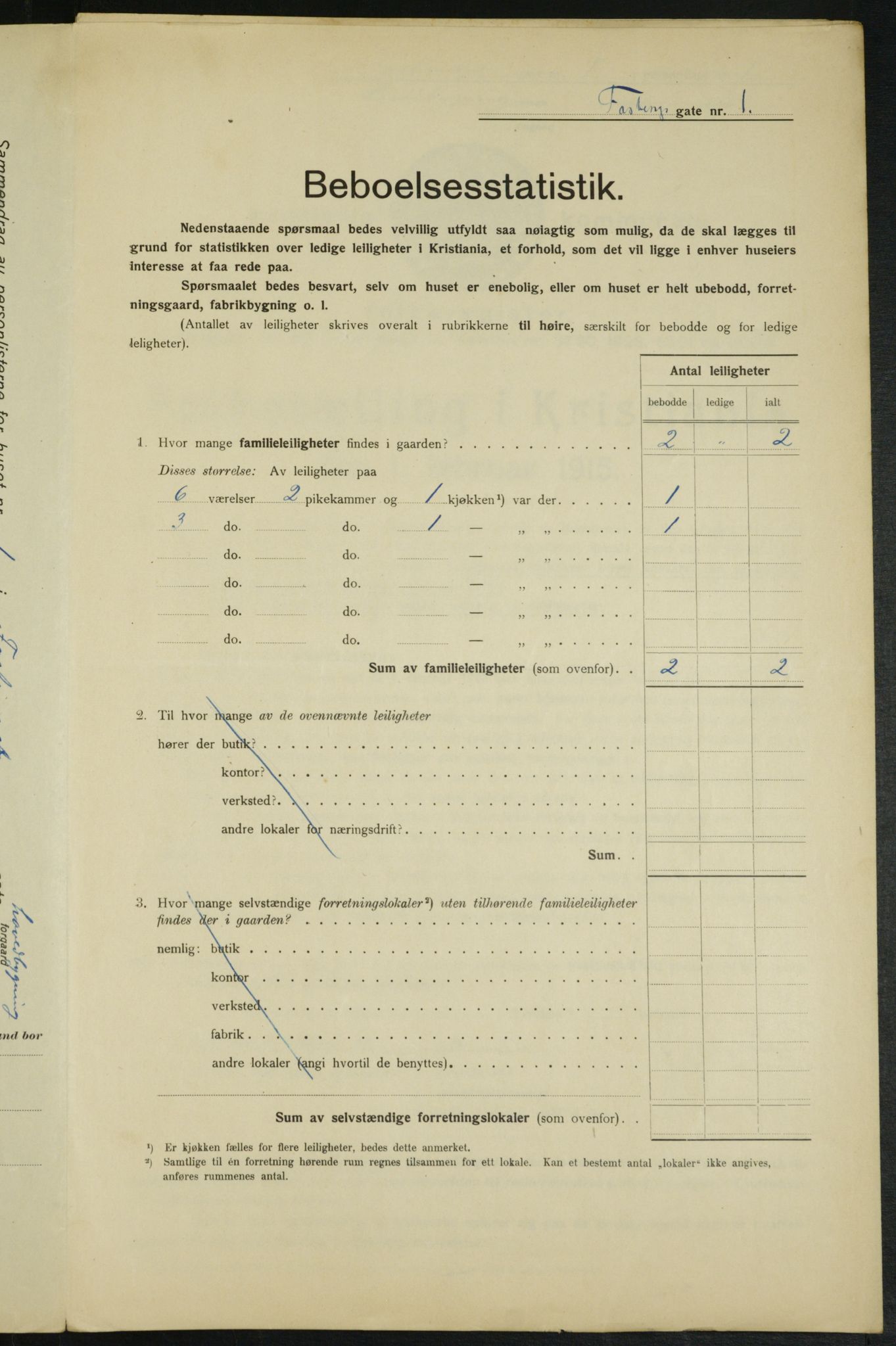 OBA, Municipal Census 1915 for Kristiania, 1915, p. 23179