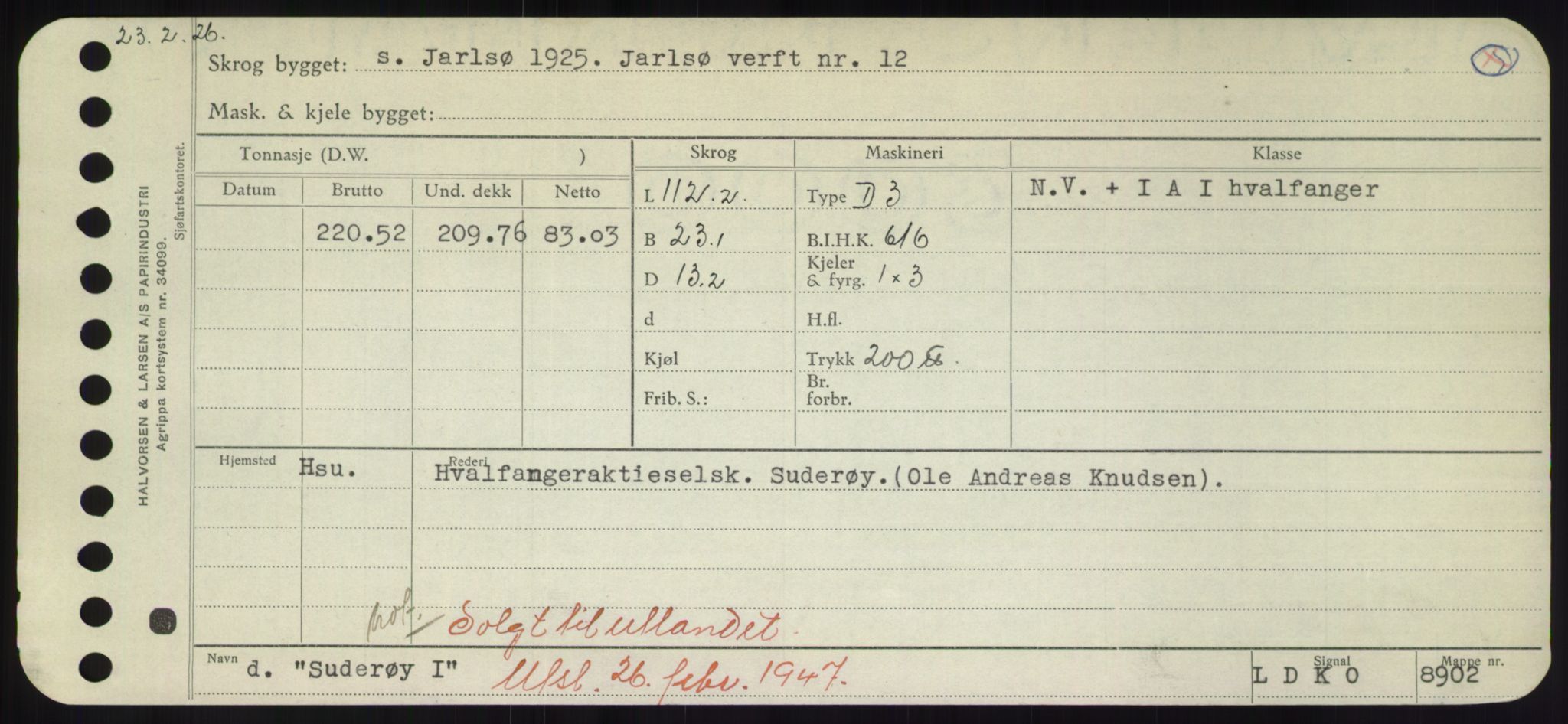 Sjøfartsdirektoratet med forløpere, Skipsmålingen, RA/S-1627/H/Hd/L0037: Fartøy, Su-Så, p. 7