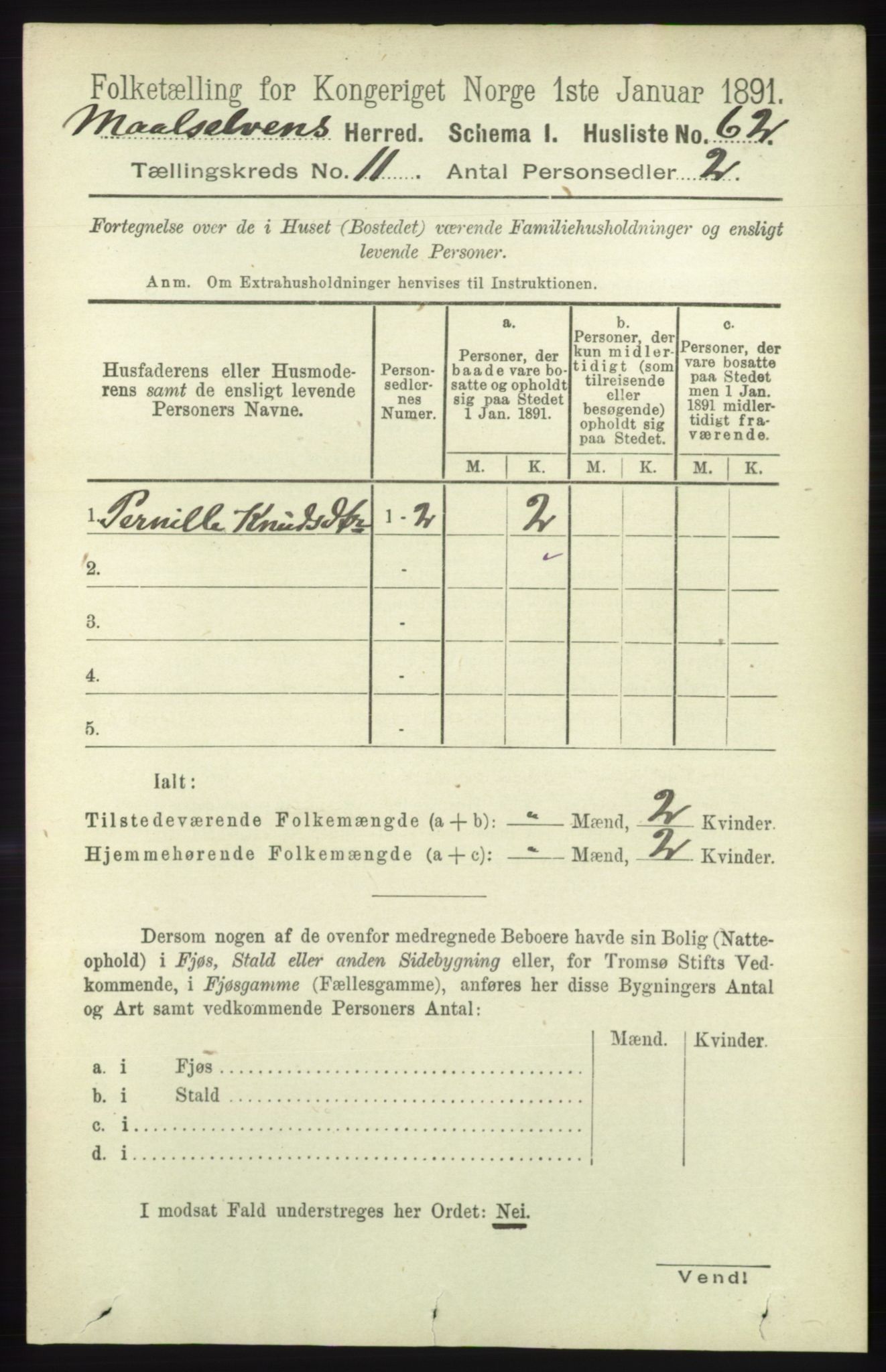 RA, 1891 census for 1924 Målselv, 1891, p. 3253