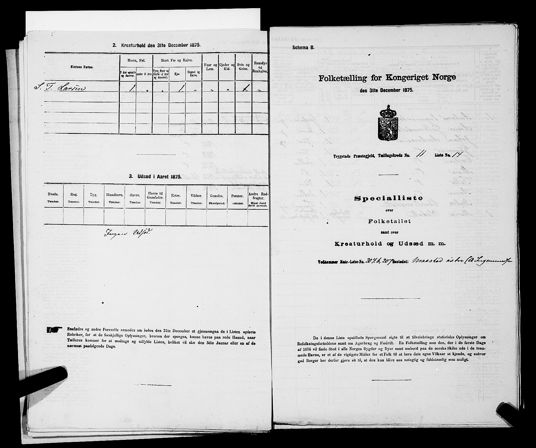 RA, 1875 census for 0122P Trøgstad, 1875, p. 1229