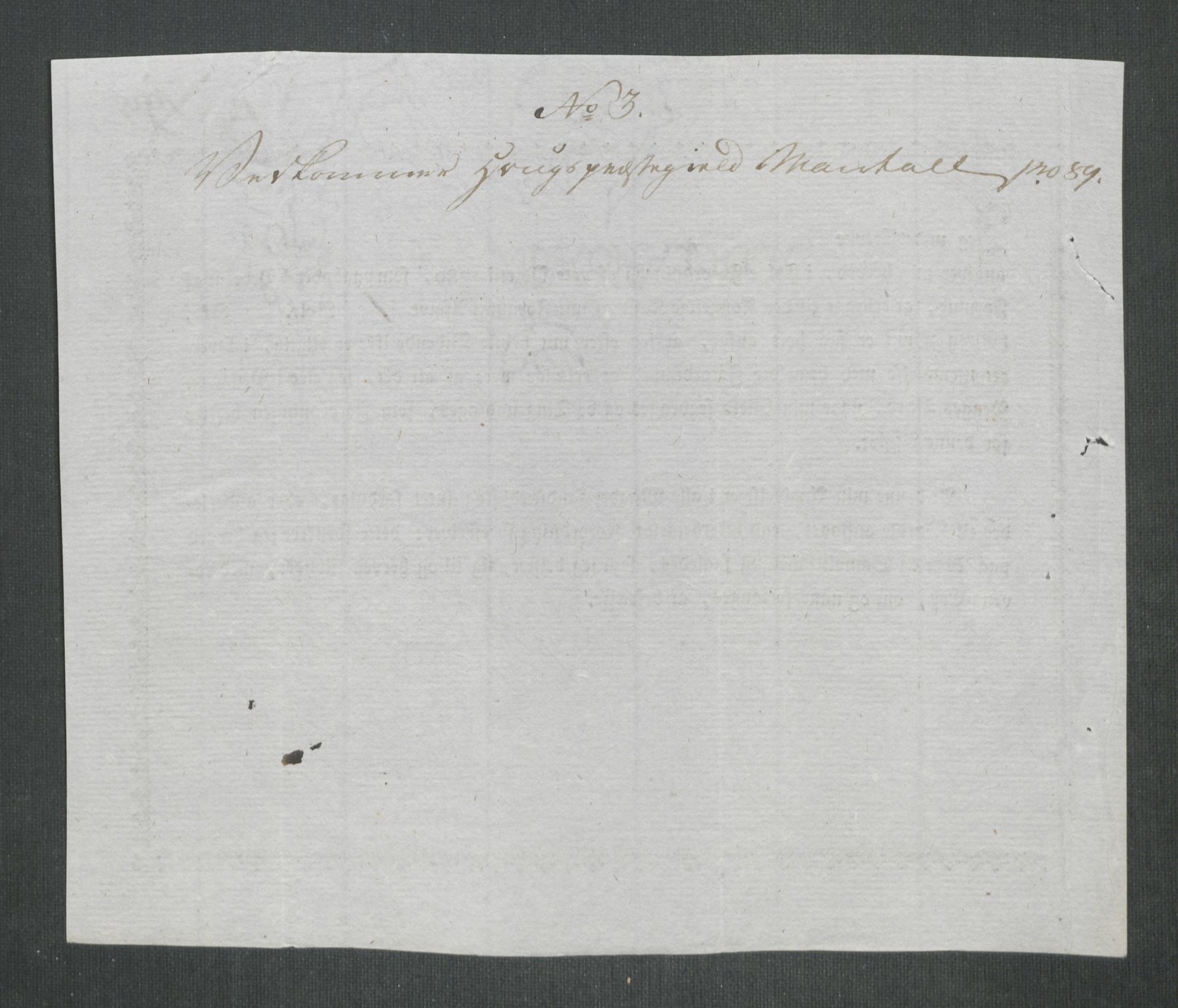 Rentekammeret inntil 1814, Reviderte regnskaper, Mindre regnskaper, AV/RA-EA-4068/Rf/Rfe/L0028: Nedre Romerike fogderi. Nedre Telemark og Bamle fogderi, Nordhordland og Voss fogderi, 1789, p. 475