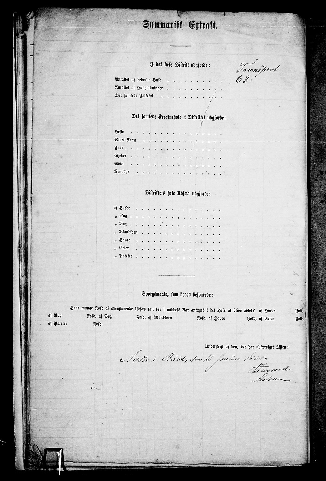 RA, 1865 census for Biri, 1865, p. 23