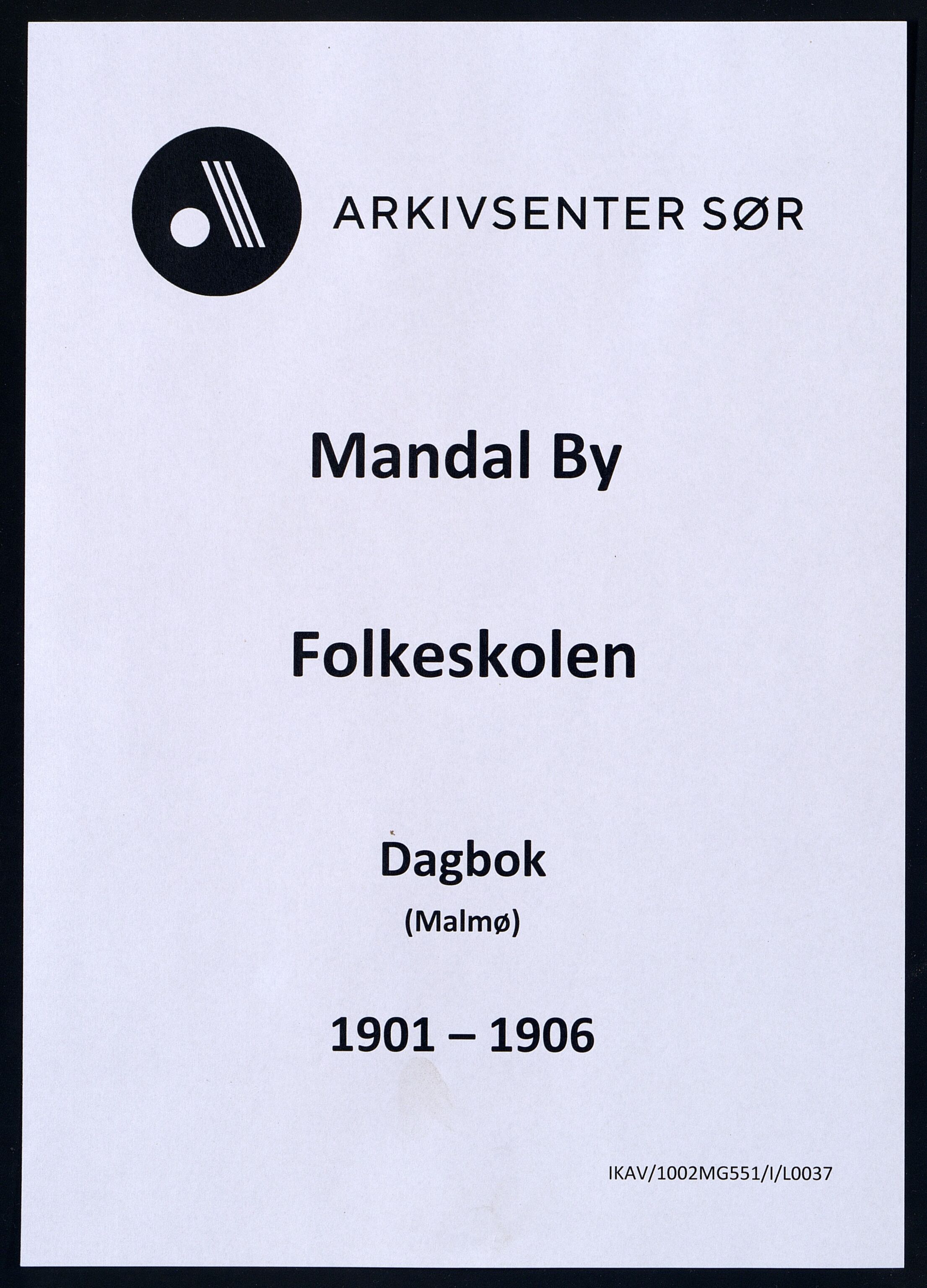 Mandal By - Mandal Allmueskole/Folkeskole/Skole, ARKSOR/1002MG551/I/L0037: Dagbok, 1901-1906