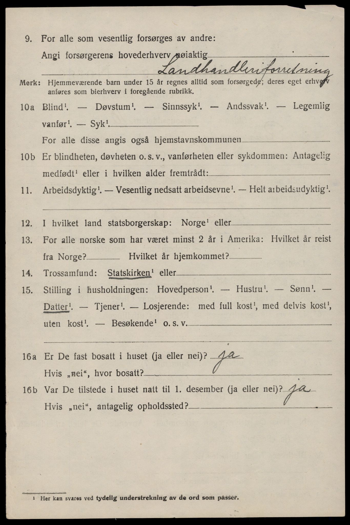 SAST, 1920 census for Rennesøy, 1920, p. 1013