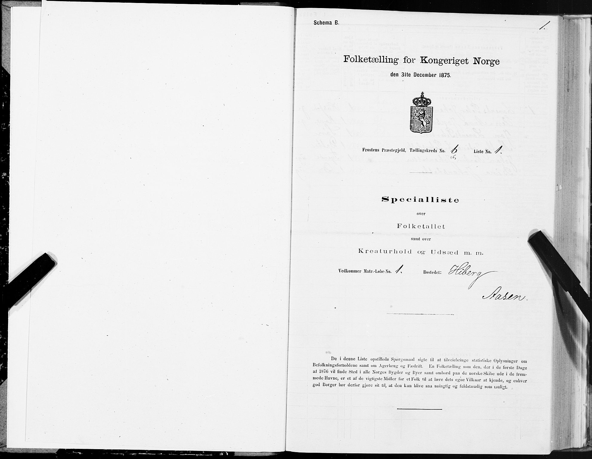 SAT, 1875 census for 1717P Frosta, 1875, p. 5001