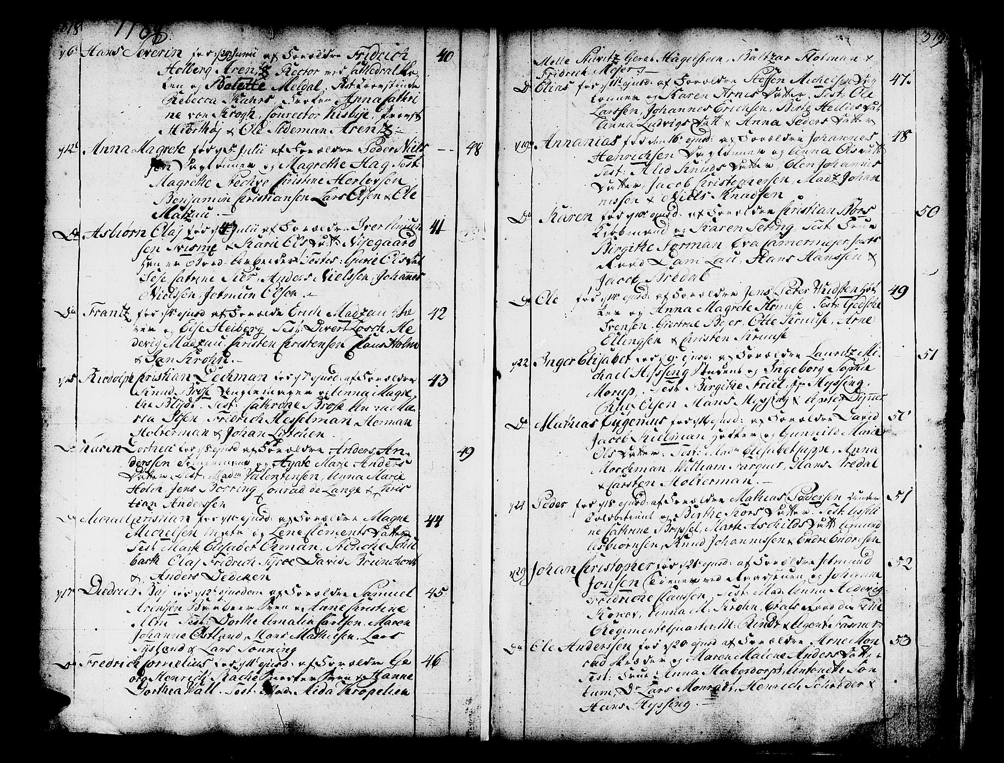 Domkirken sokneprestembete, SAB/A-74801/H/Haa/L0003: Parish register (official) no. A 3, 1758-1789, p. 318-319