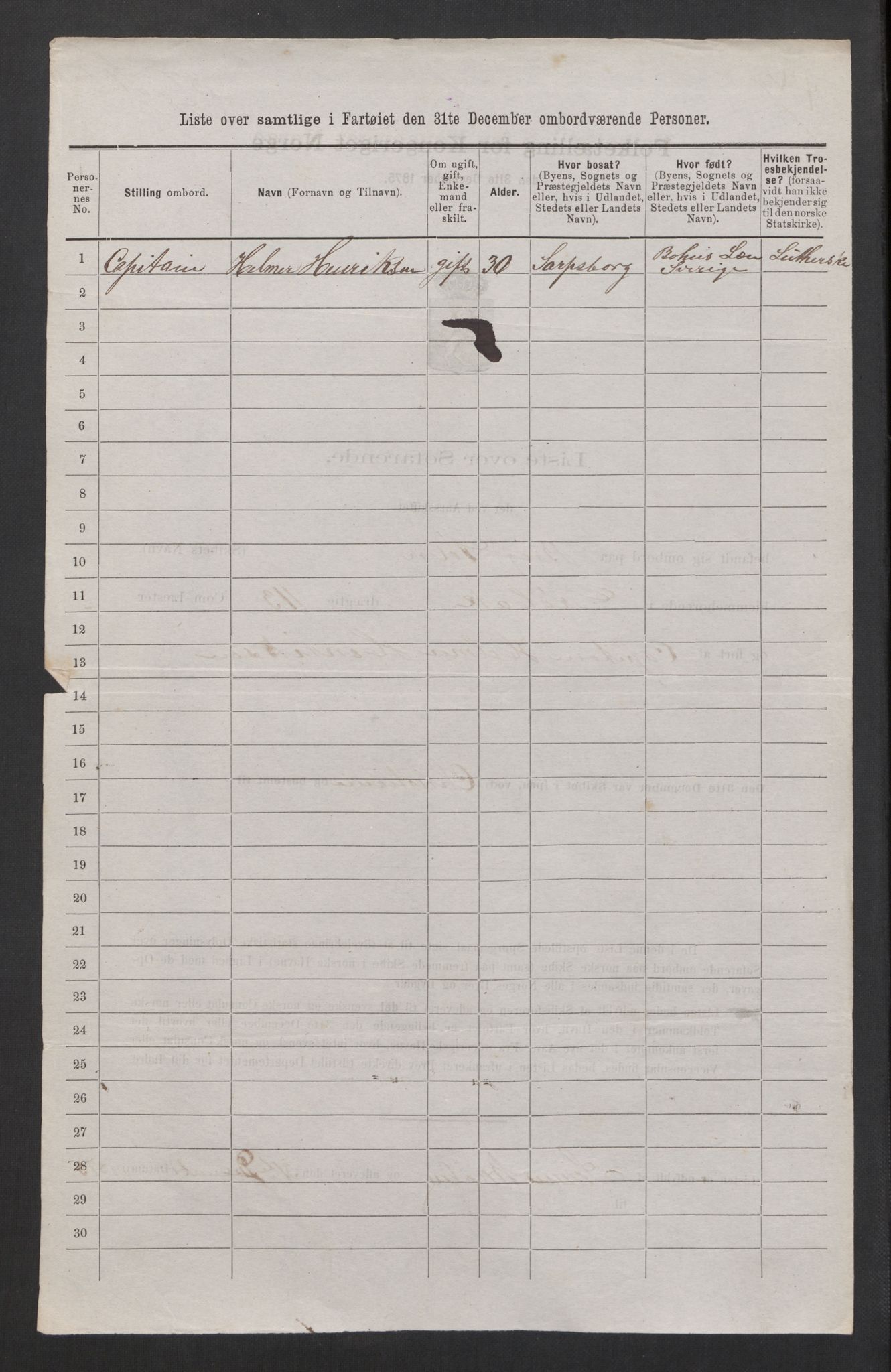 RA, 1875 census, lists of crew on ships: Ships in domestic ports, 1875, p. 73