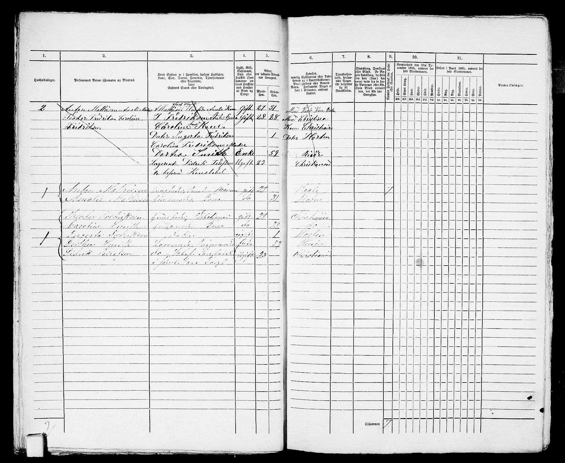 RA, 1865 census for Horten, 1865, p. 472