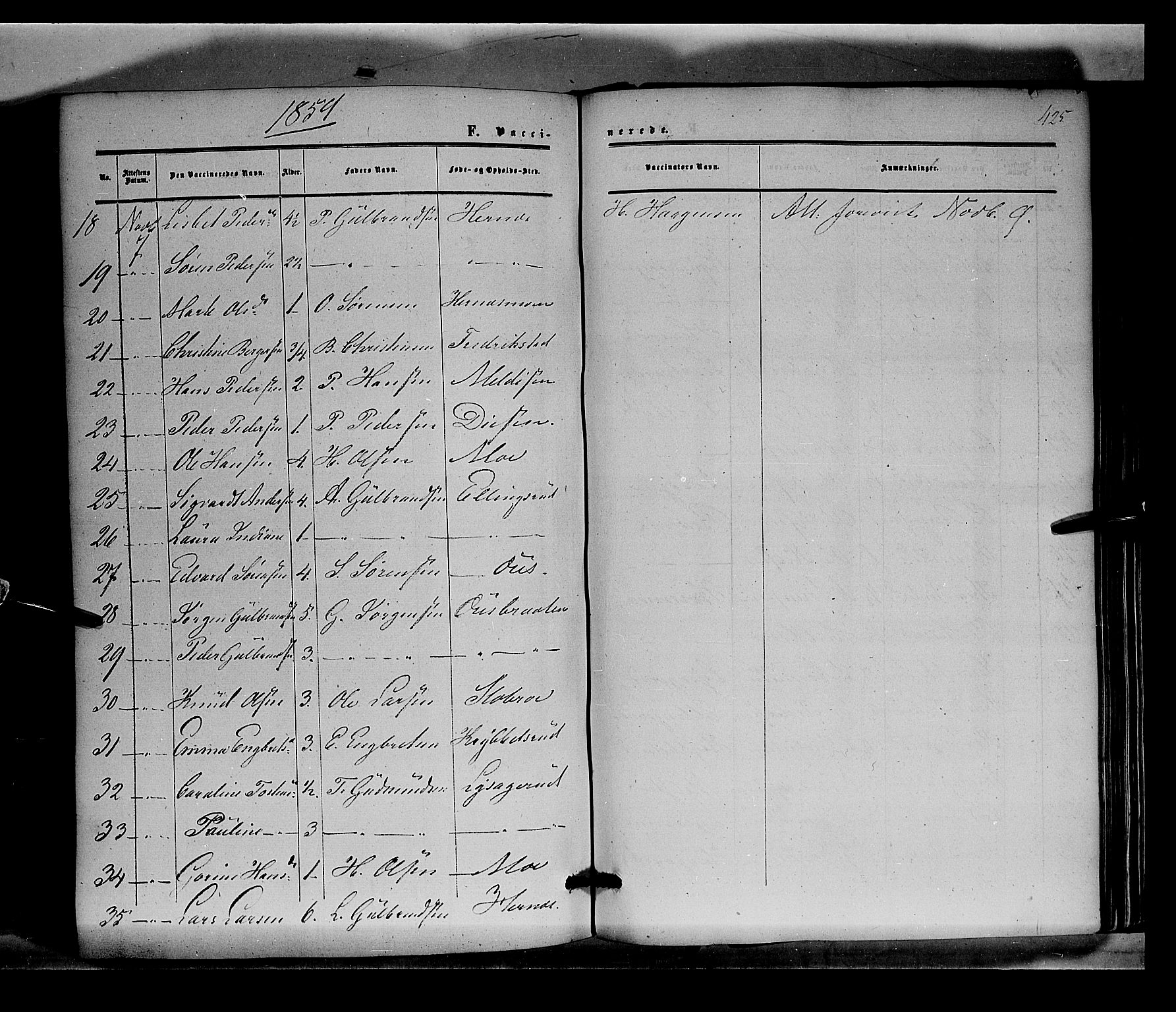 Sør-Odal prestekontor, SAH/PREST-030/H/Ha/Haa/L0002: Parish register (official) no. 2, 1859-1863, p. 425