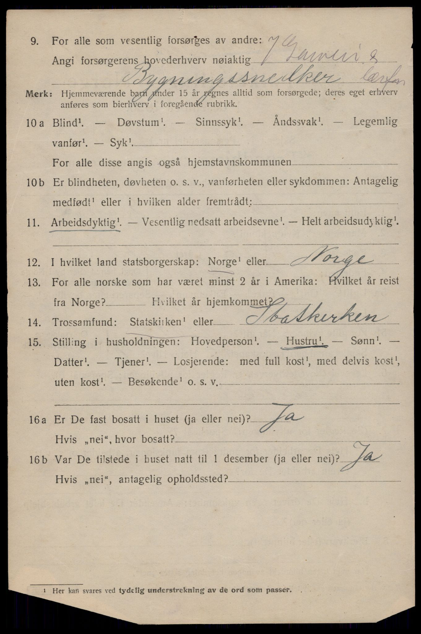 SAT, 1920 census for Trondheim, 1920, p. 93553