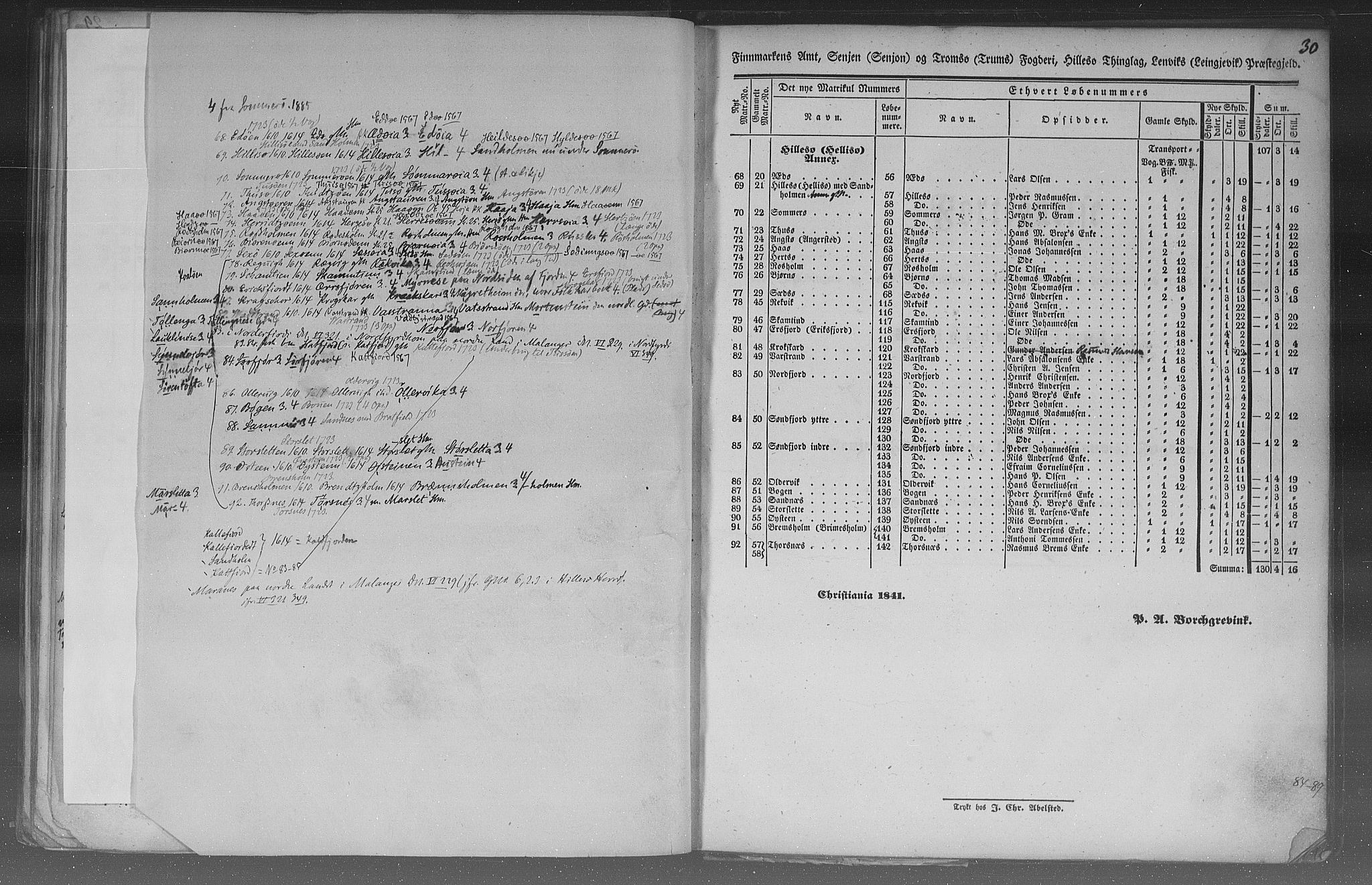 Rygh, AV/RA-PA-0034/F/Fb/L0015/0003: Matrikkelen for 1838 / Matrikkelen for 1838 - Tromsø amt (Troms fylke), 1838, p. 30b