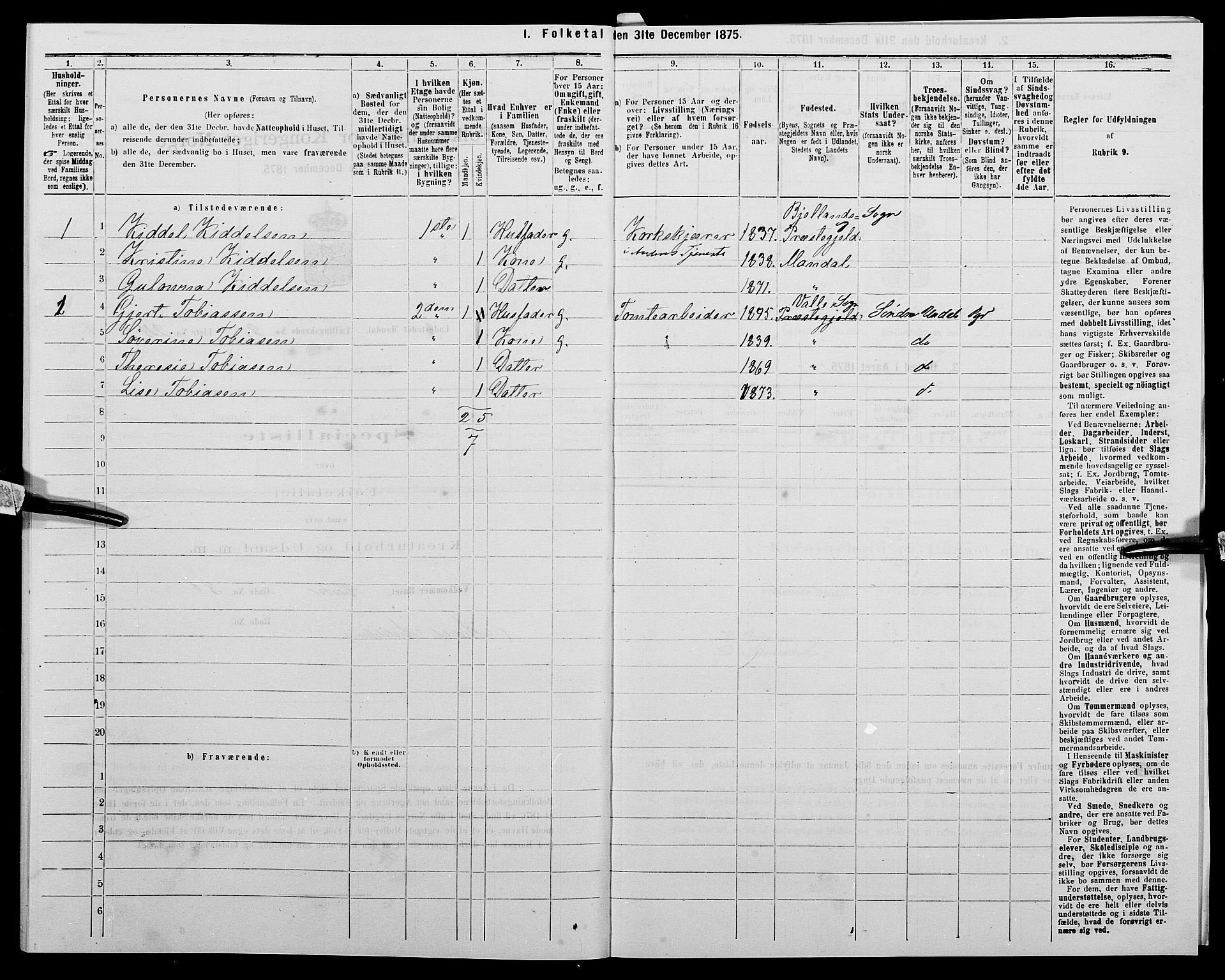 SAK, 1875 census for 1002B Mandal/Mandal, 1875, p. 455