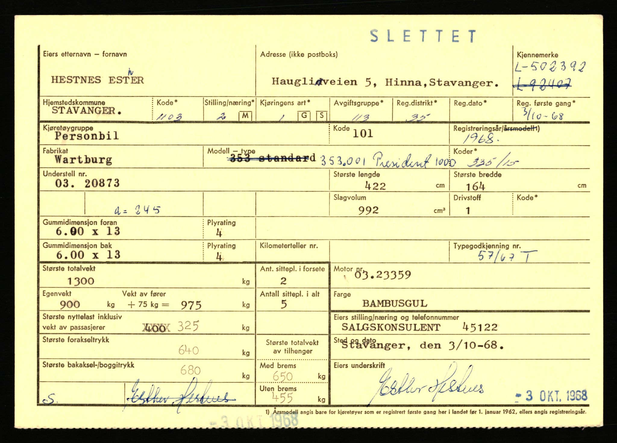 Stavanger trafikkstasjon, AV/SAST-A-101942/0/F/L0077: L-500000 - L-502999, 1930-1971, p. 1669