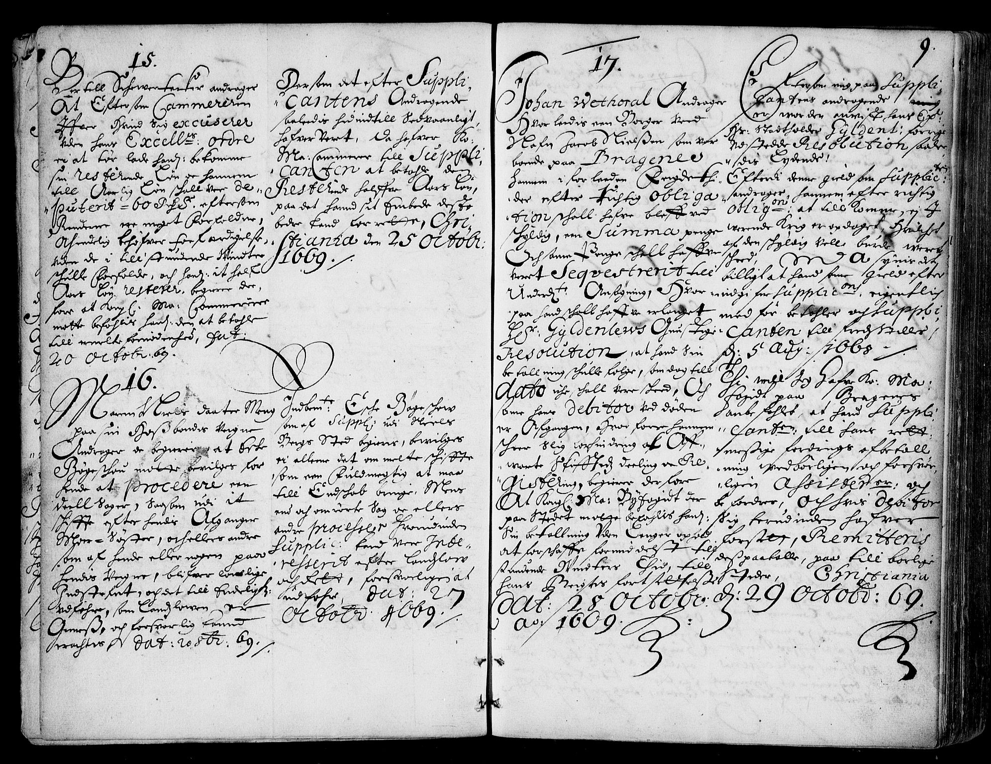 Stattholderembetet 1572-1771, AV/RA-EA-2870/Ad/L0002: Supplikasjons- og resolusjonsprotokoll, 1669-1671, p. 8b-9a