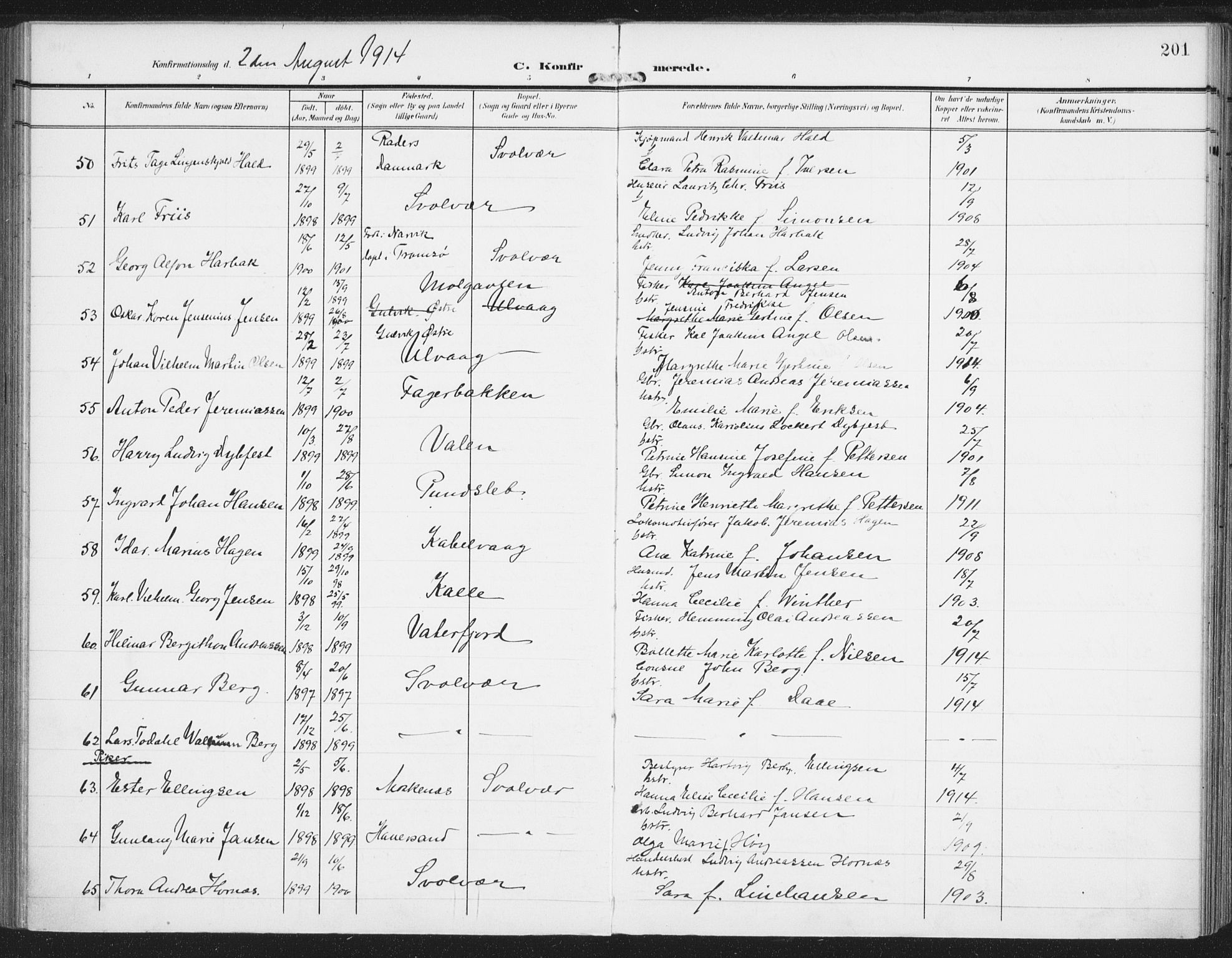 Ministerialprotokoller, klokkerbøker og fødselsregistre - Nordland, AV/SAT-A-1459/874/L1063: Parish register (official) no. 874A07, 1907-1915, p. 201