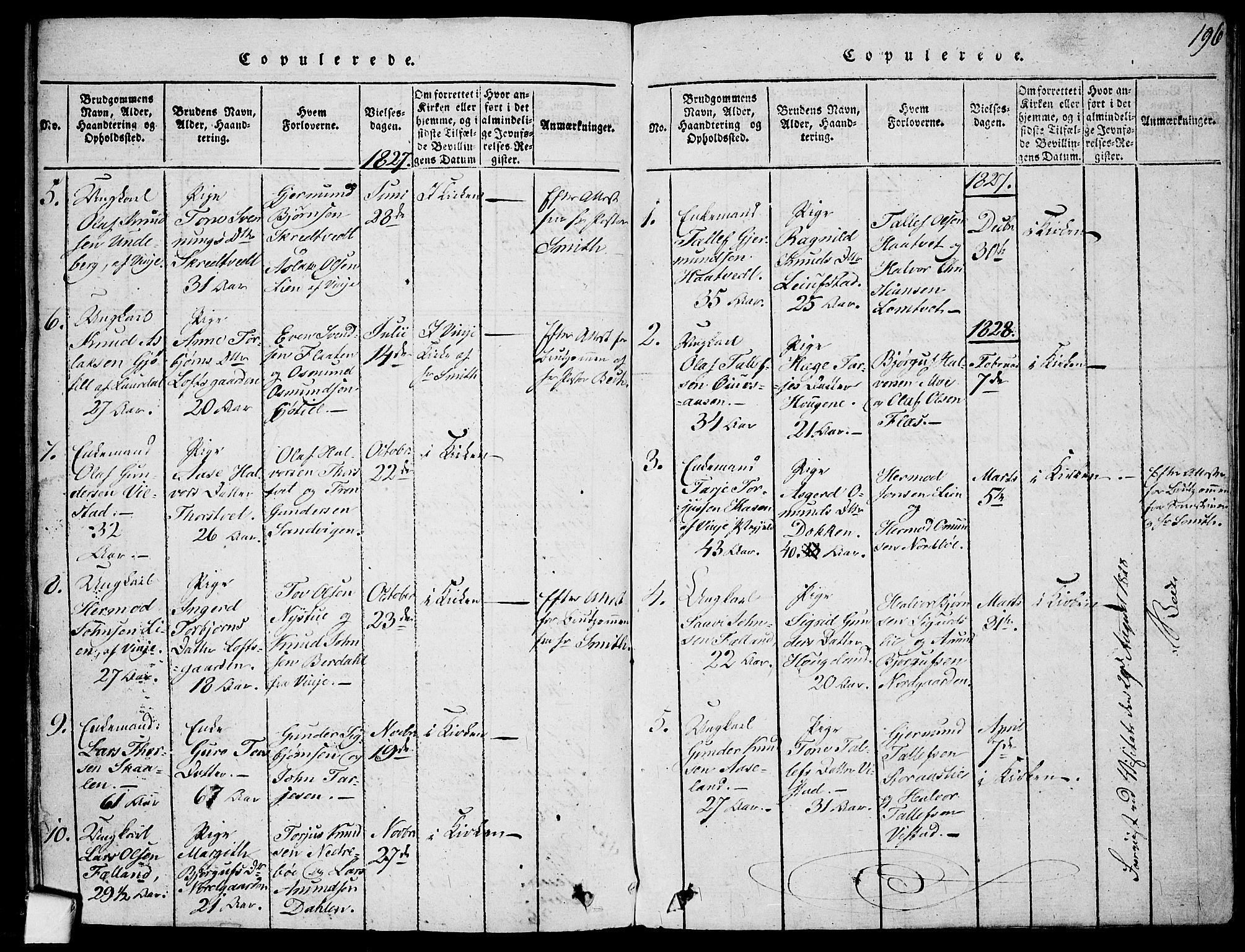 Mo kirkebøker, SAKO/A-286/F/Fa/L0004: Parish register (official) no. I 4, 1814-1844, p. 196