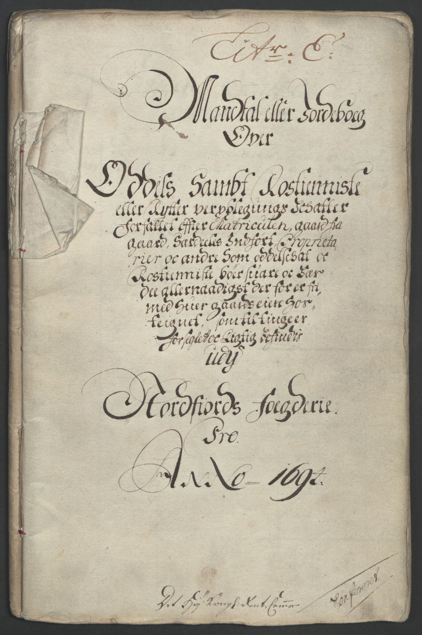 Rentekammeret inntil 1814, Reviderte regnskaper, Fogderegnskap, RA/EA-4092/R53/L3421: Fogderegnskap Sunn- og Nordfjord, 1693-1694, p. 338