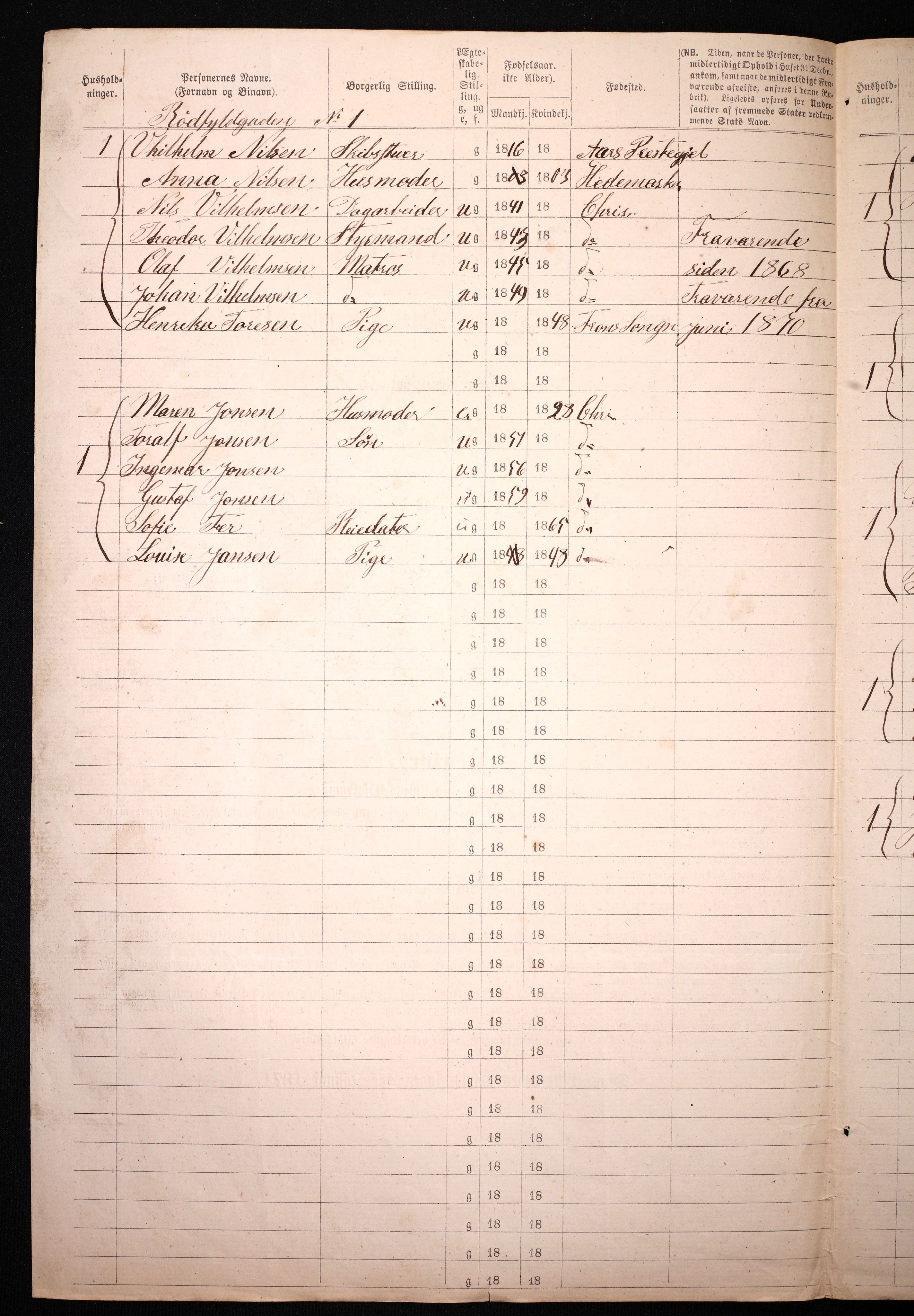 RA, 1870 census for 0301 Kristiania, 1870, p. 3018