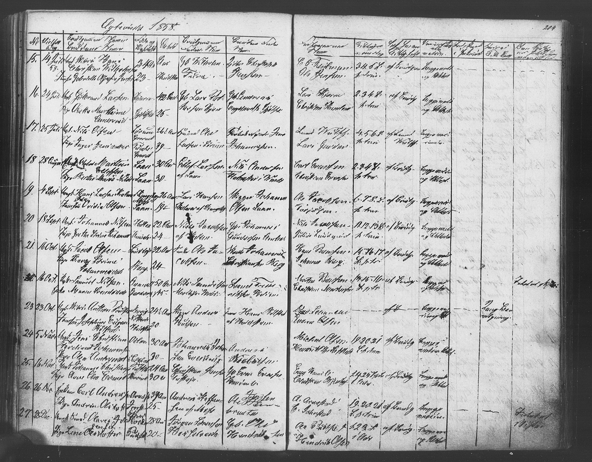 Vestby prestekontor Kirkebøker, AV/SAO-A-10893/F/Fa/L0007: Parish register (official) no. I 7, 1850-1862, p. 204