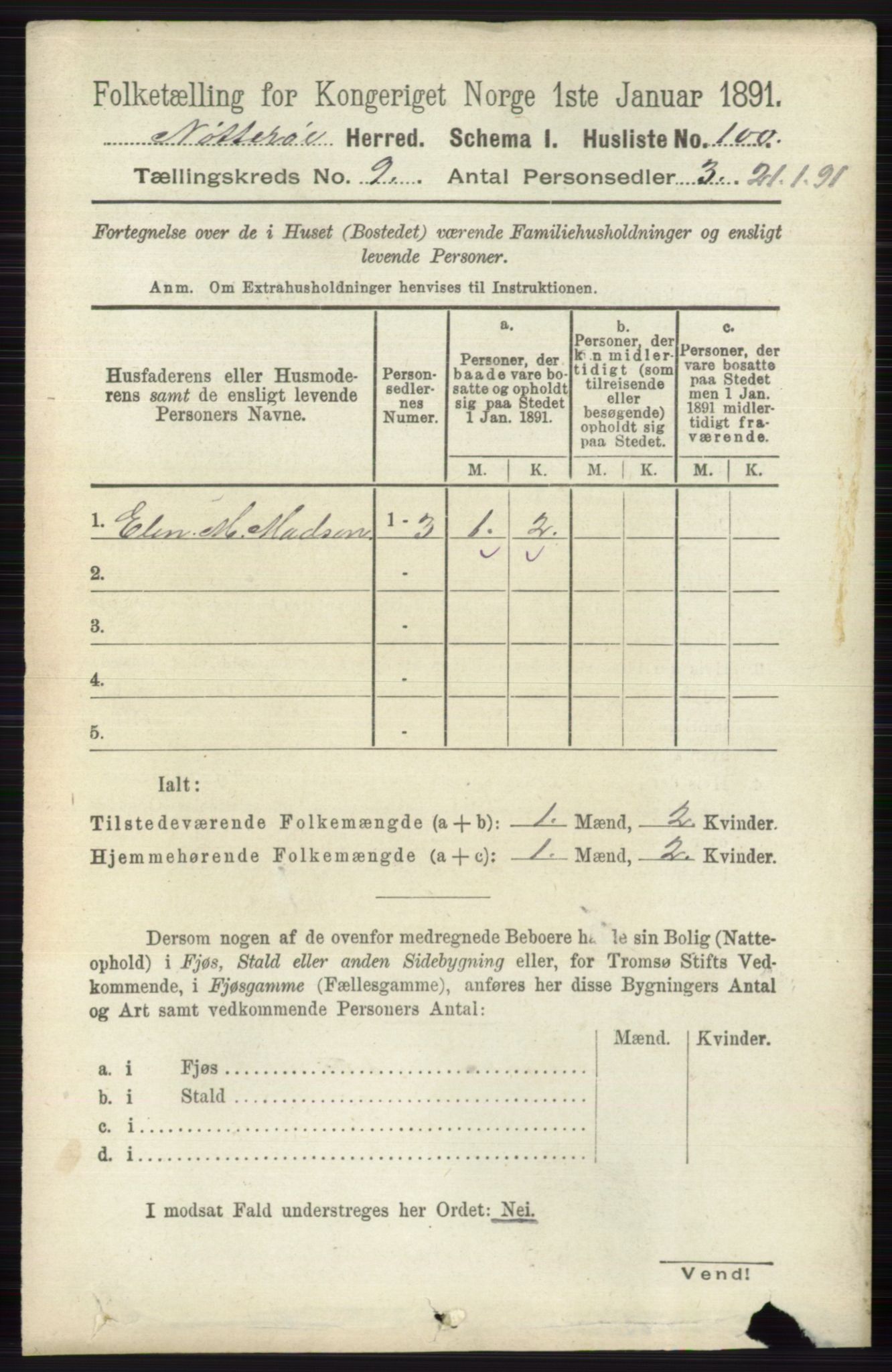 RA, 1891 census for 0722 Nøtterøy, 1891, p. 4554