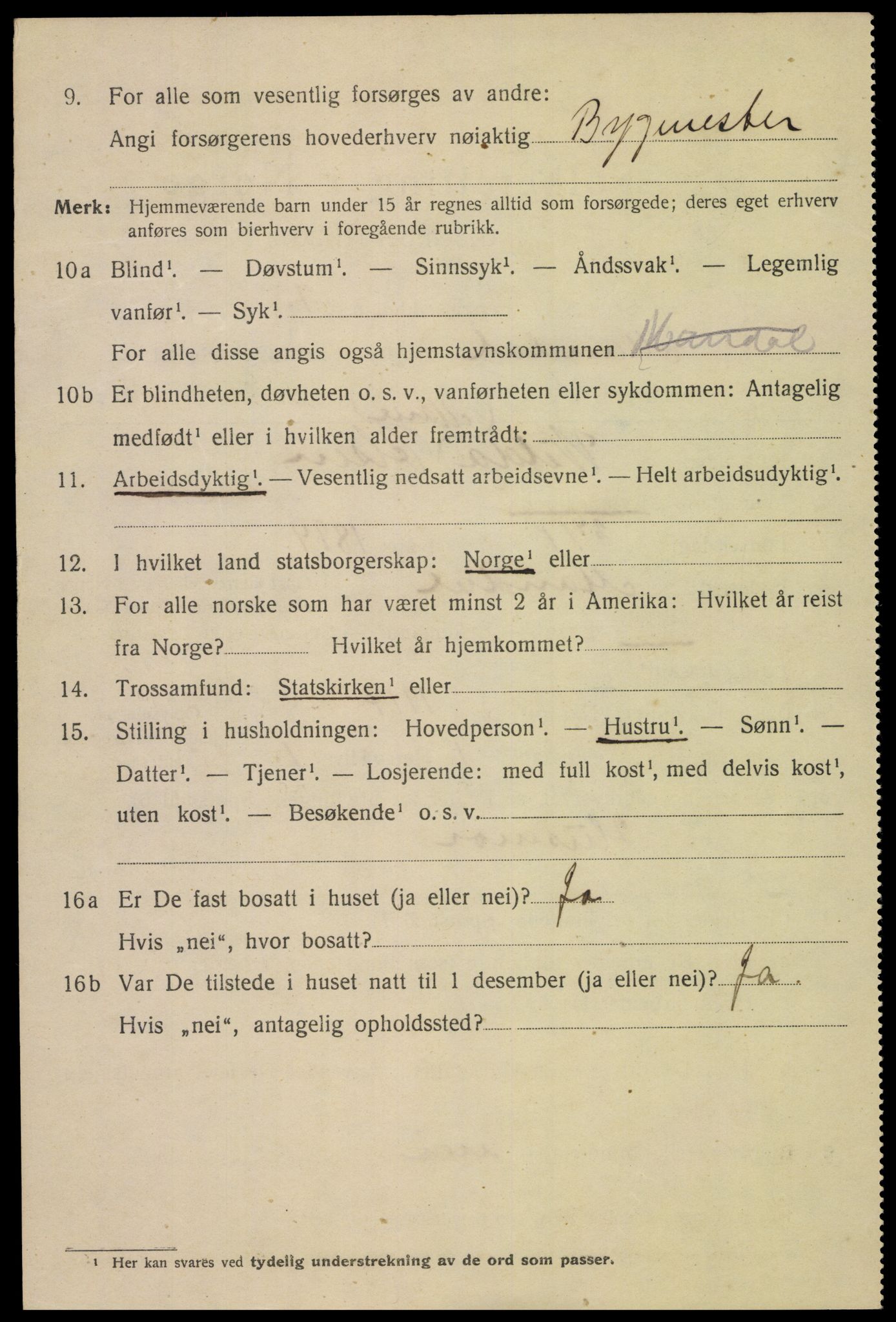 SAK, 1920 census for Mandal, 1920, p. 7228