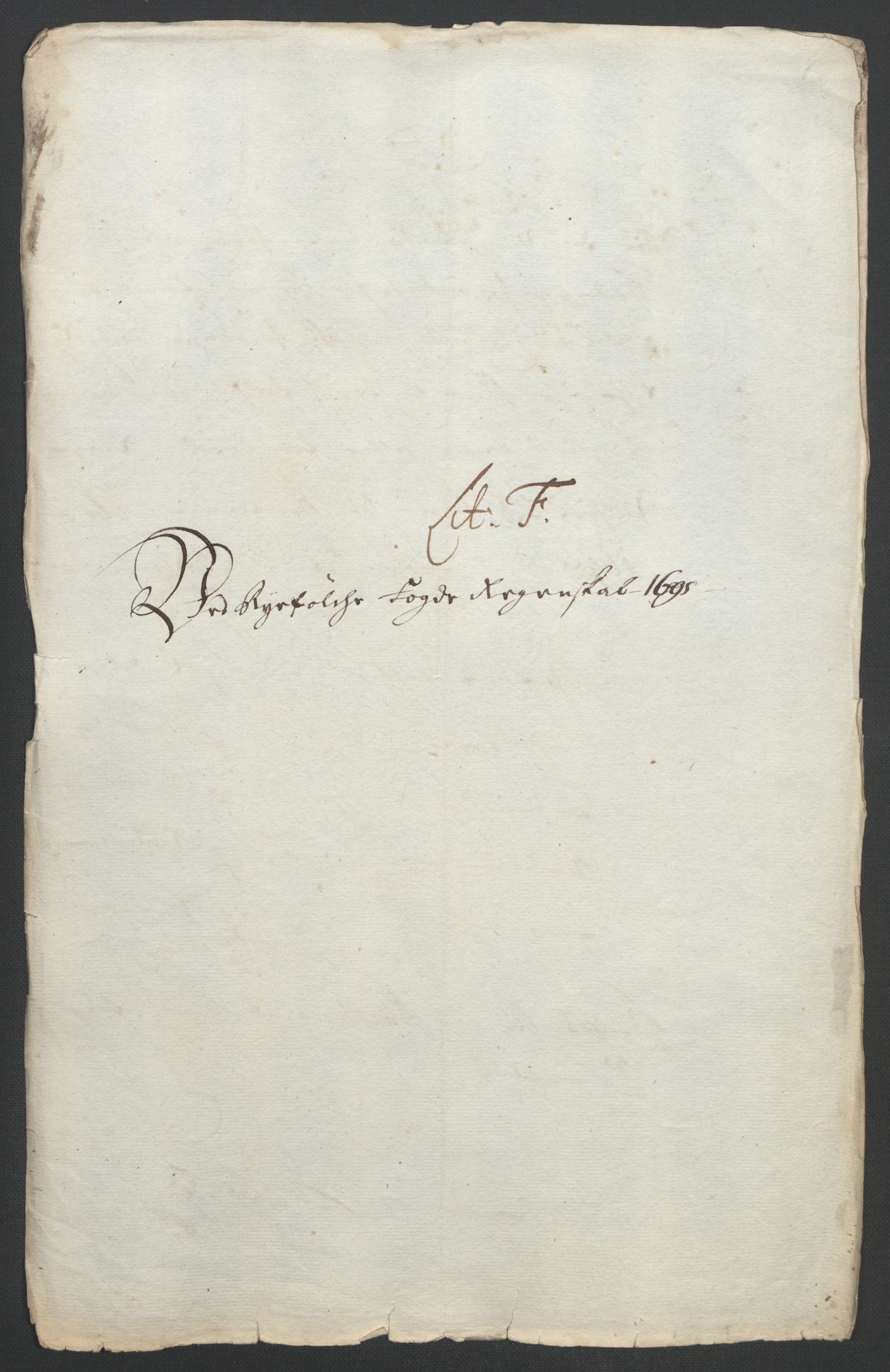 Rentekammeret inntil 1814, Reviderte regnskaper, Fogderegnskap, AV/RA-EA-4092/R47/L2857: Fogderegnskap Ryfylke, 1694-1696, p. 143