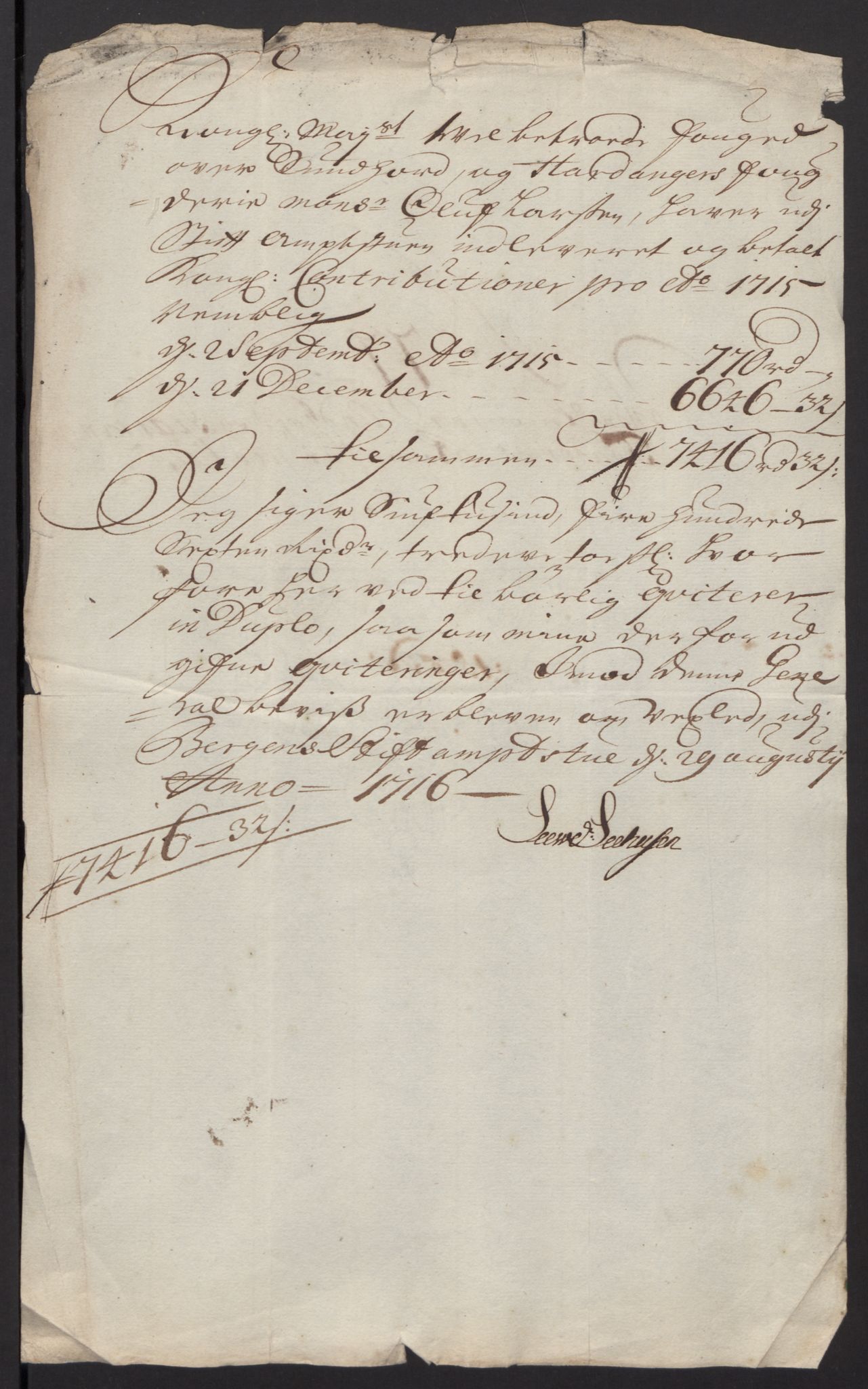 Rentekammeret inntil 1814, Reviderte regnskaper, Fogderegnskap, AV/RA-EA-4092/R48/L2991: Fogderegnskap Sunnhordland og Hardanger, 1715, p. 516