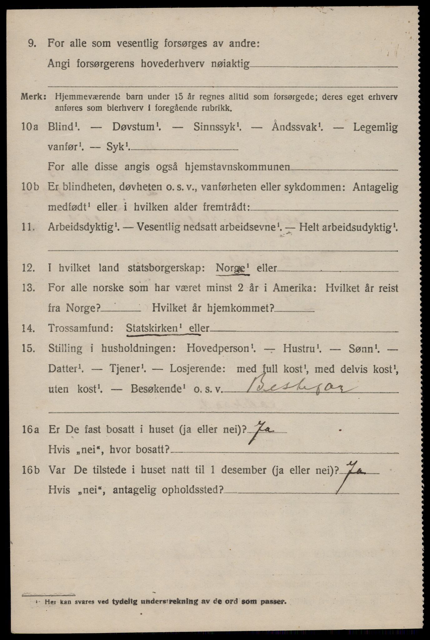 SAKO, 1920 census for Fyresdal, 1920, p. 4270