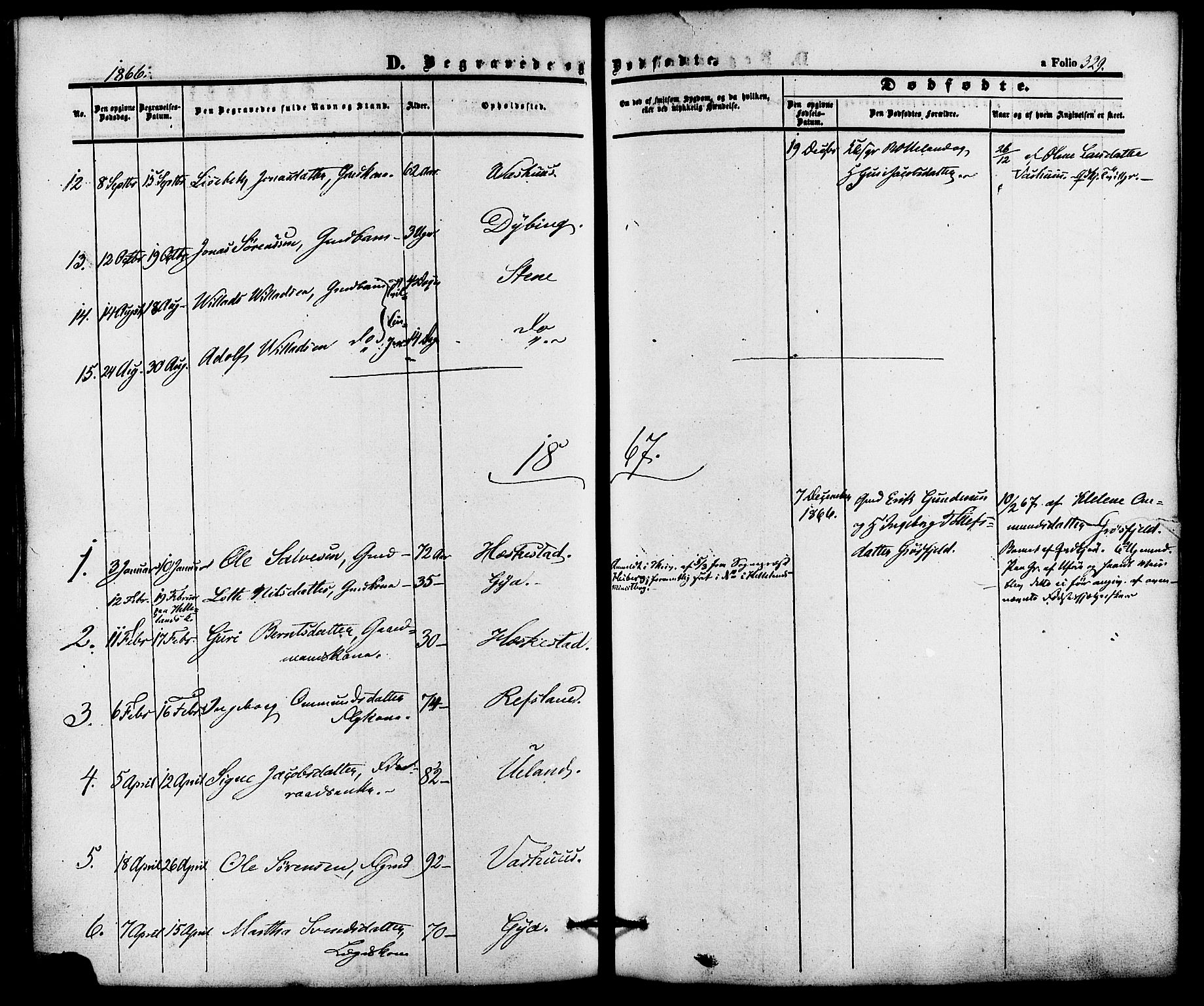 Lund sokneprestkontor, AV/SAST-A-101809/S06/L0010: Parish register (official) no. A 9, 1854-1886, p. 329