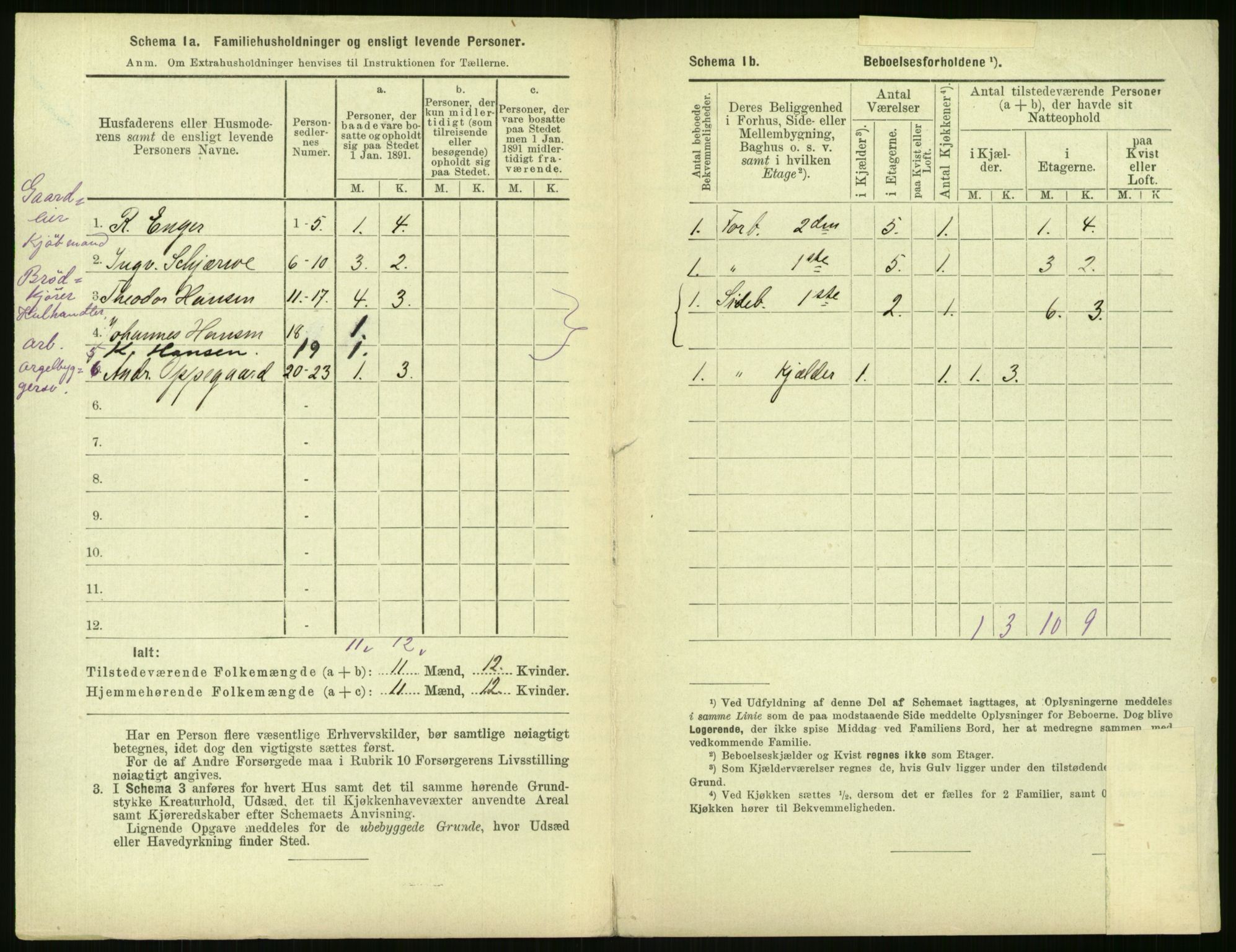 RA, 1891 census for 0301 Kristiania, 1891, p. 167499