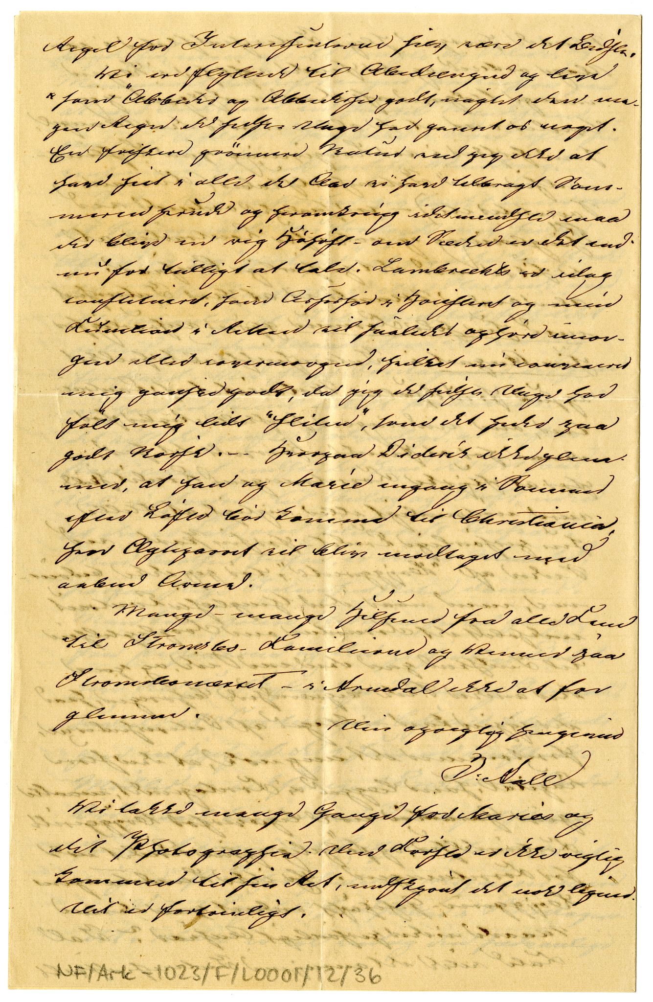 Diderik Maria Aalls brevsamling, NF/Ark-1023/F/L0001: D.M. Aalls brevsamling. A - B, 1738-1889, p. 169