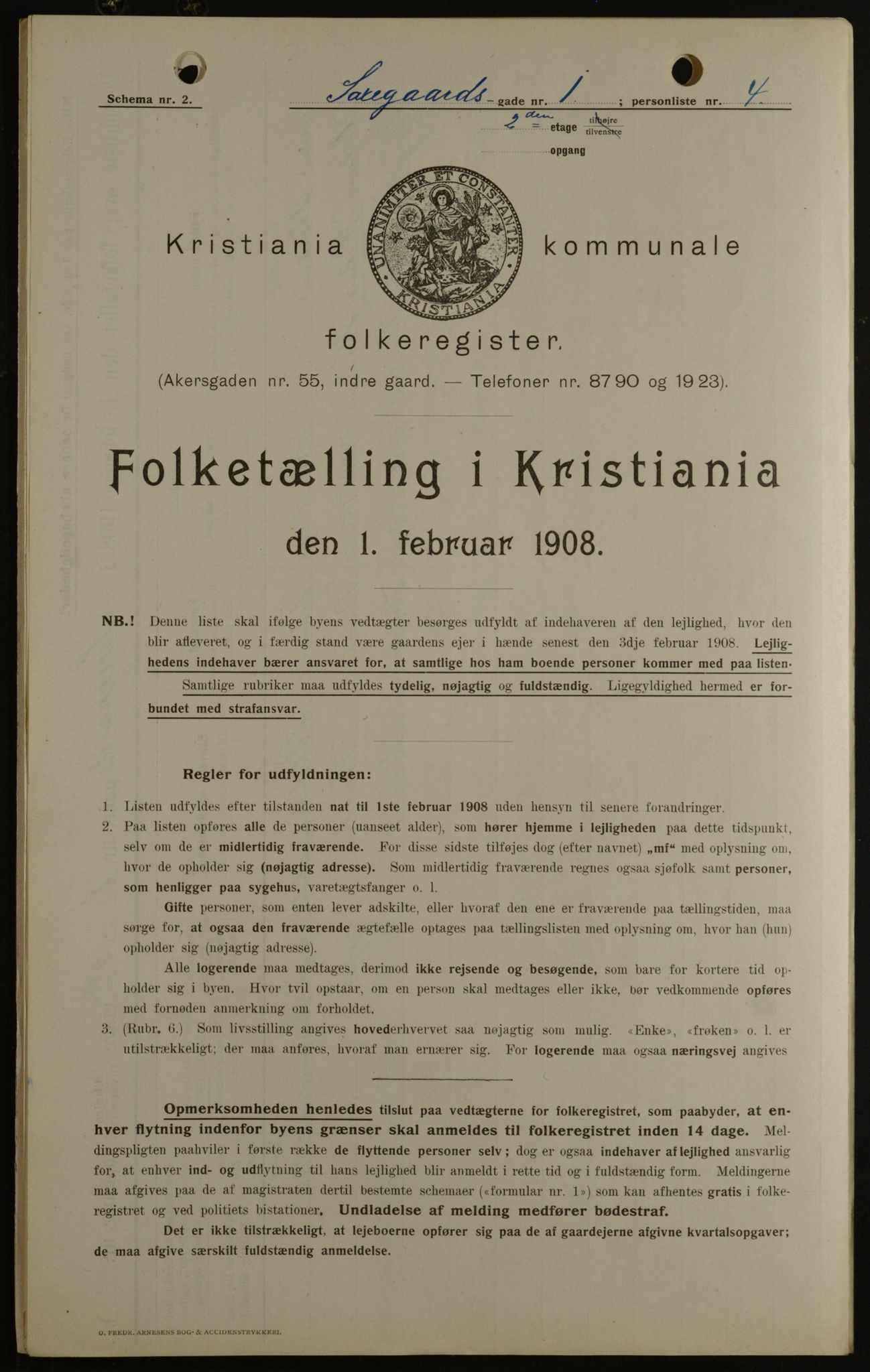 OBA, Municipal Census 1908 for Kristiania, 1908, p. 80474