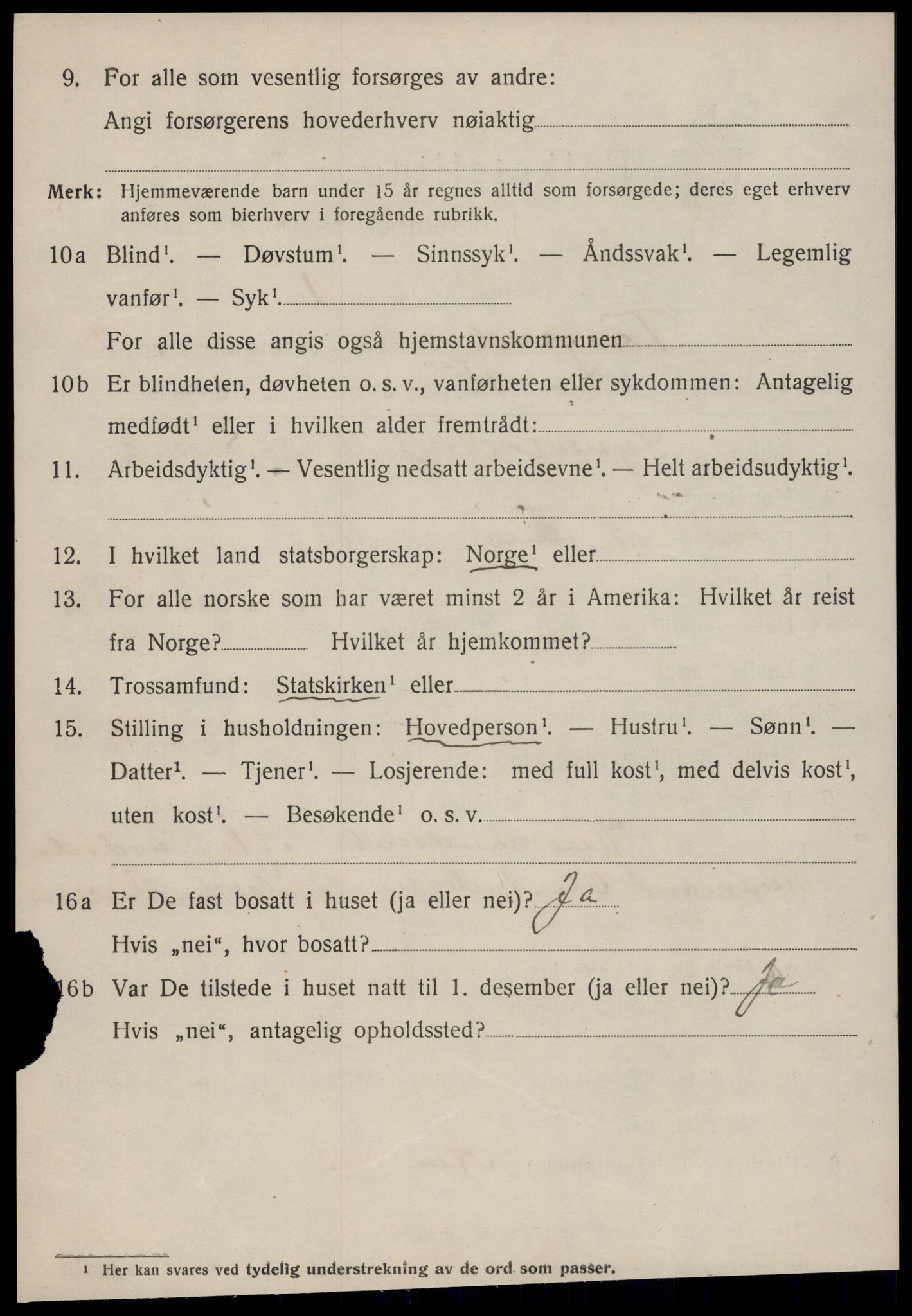 SAT, 1920 census for Tingvoll, 1920, p. 1633