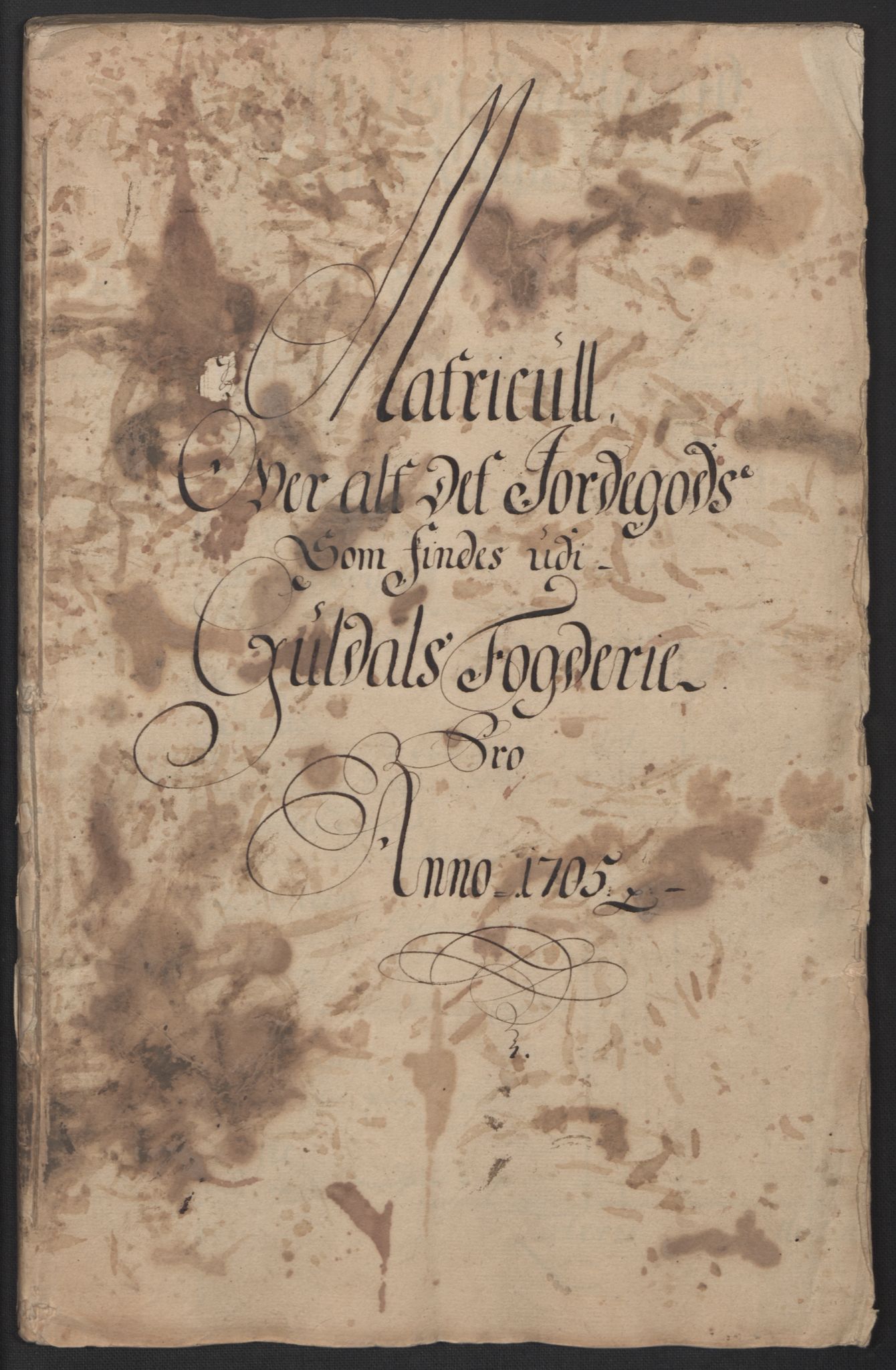 Rentekammeret inntil 1814, Reviderte regnskaper, Fogderegnskap, RA/EA-4092/R60/L3955: Fogderegnskap Orkdal og Gauldal, 1705, p. 256